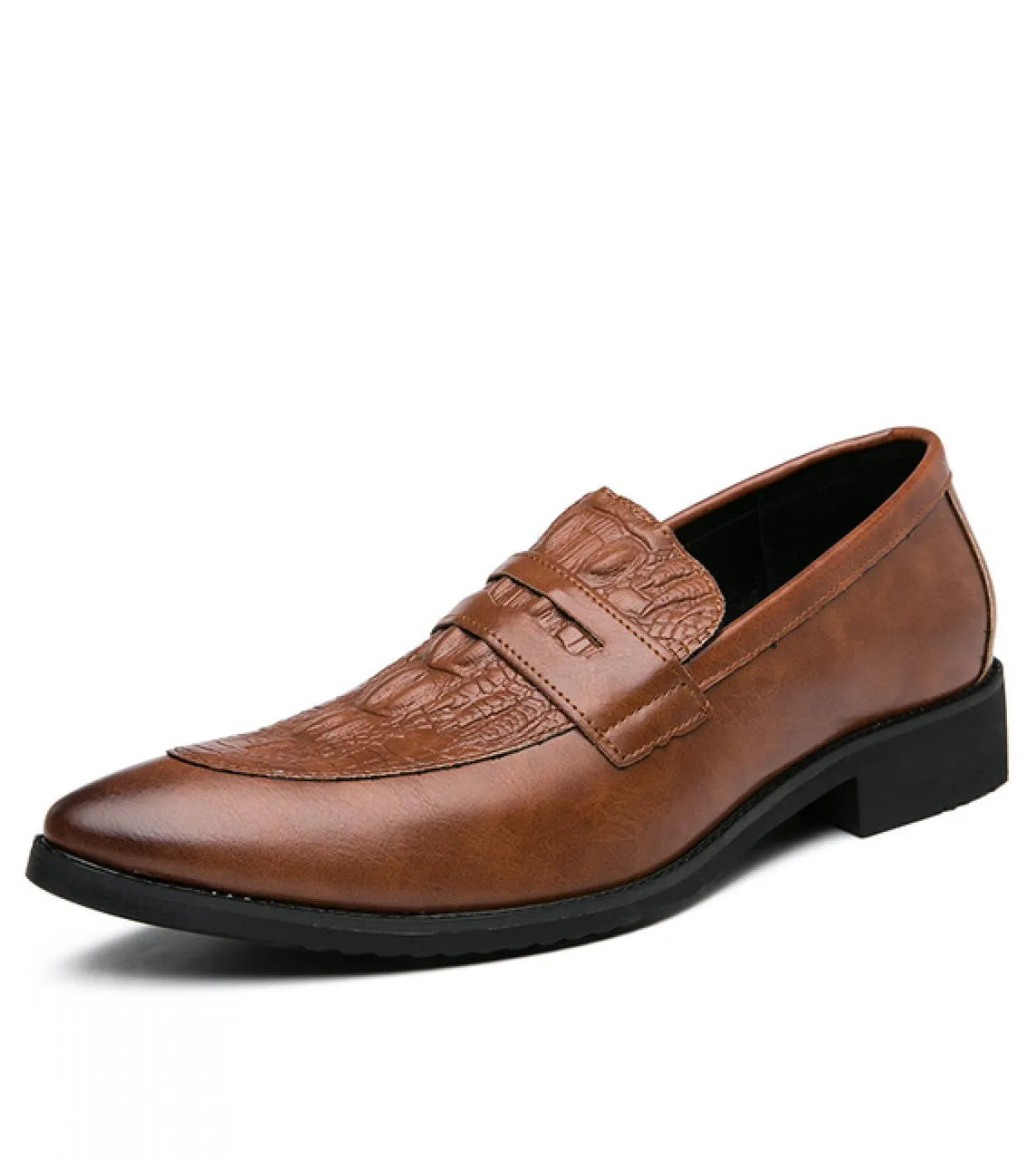 Mocassini da uomo in coccodrillo Scarpe da guida Moda Calzature da barca Mocassini in pelle di marca Scarpe da uomo Comode unità