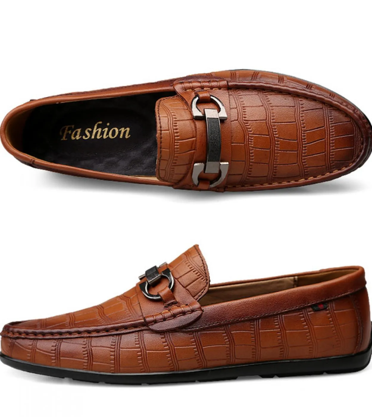 Mocassini di lusso Uomo Mocassini in vera pelle Scarpe casual Scarpe da guida da uomo Business Stile coccodrillo Slip On Uomo Pi