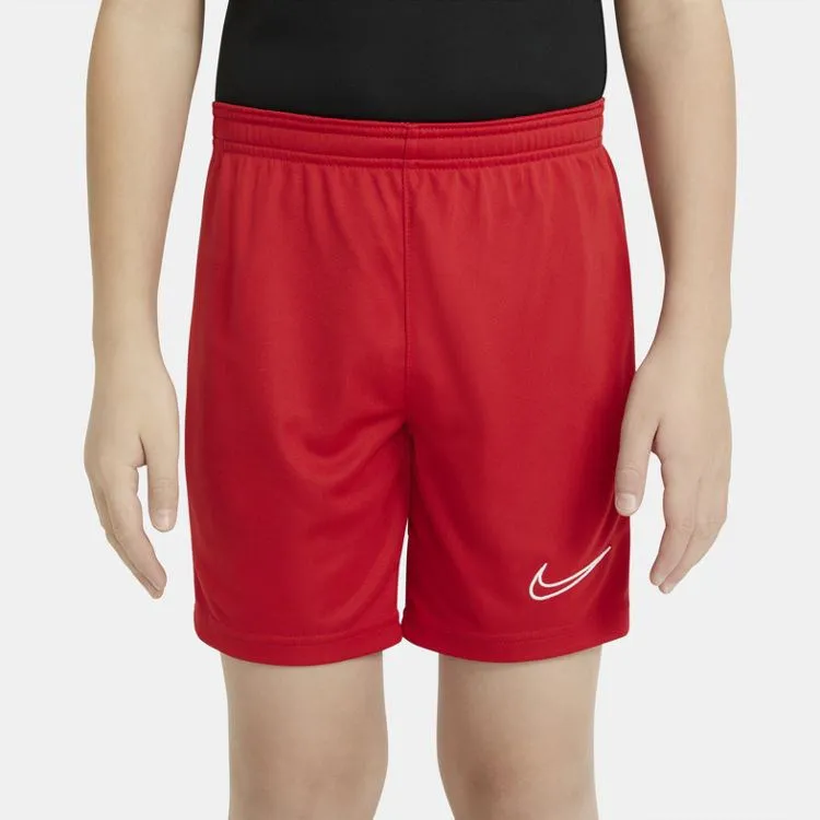 NIKE - Pantaloni corti da bambino rossi in tessuto traspirante con logo bianco                                            Previo