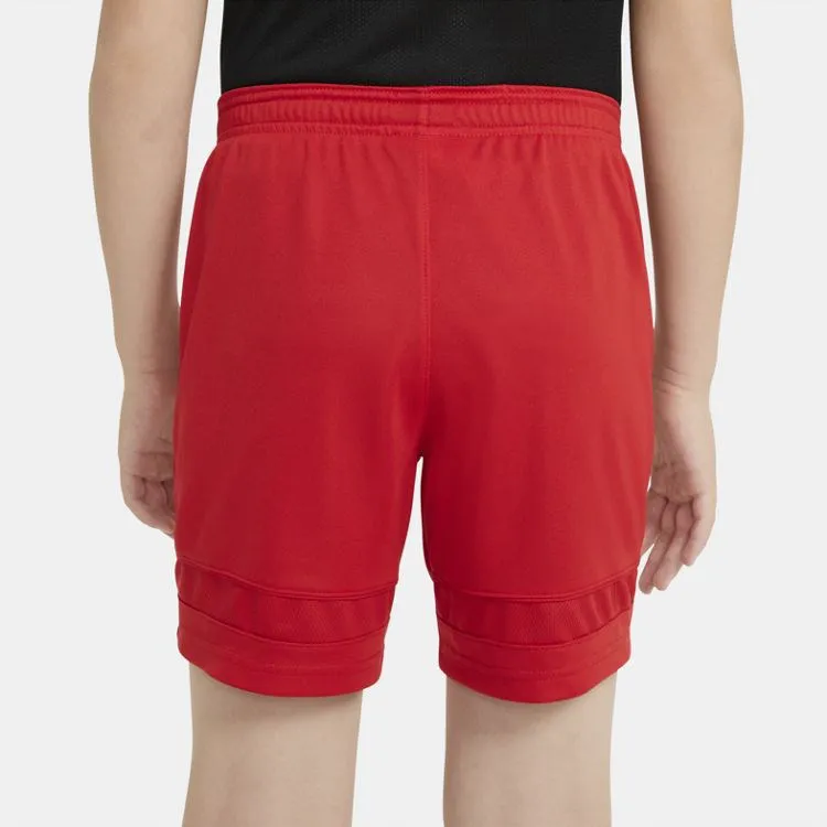 NIKE - Pantaloni corti da bambino rossi in tessuto traspirante con logo bianco                                            Previo