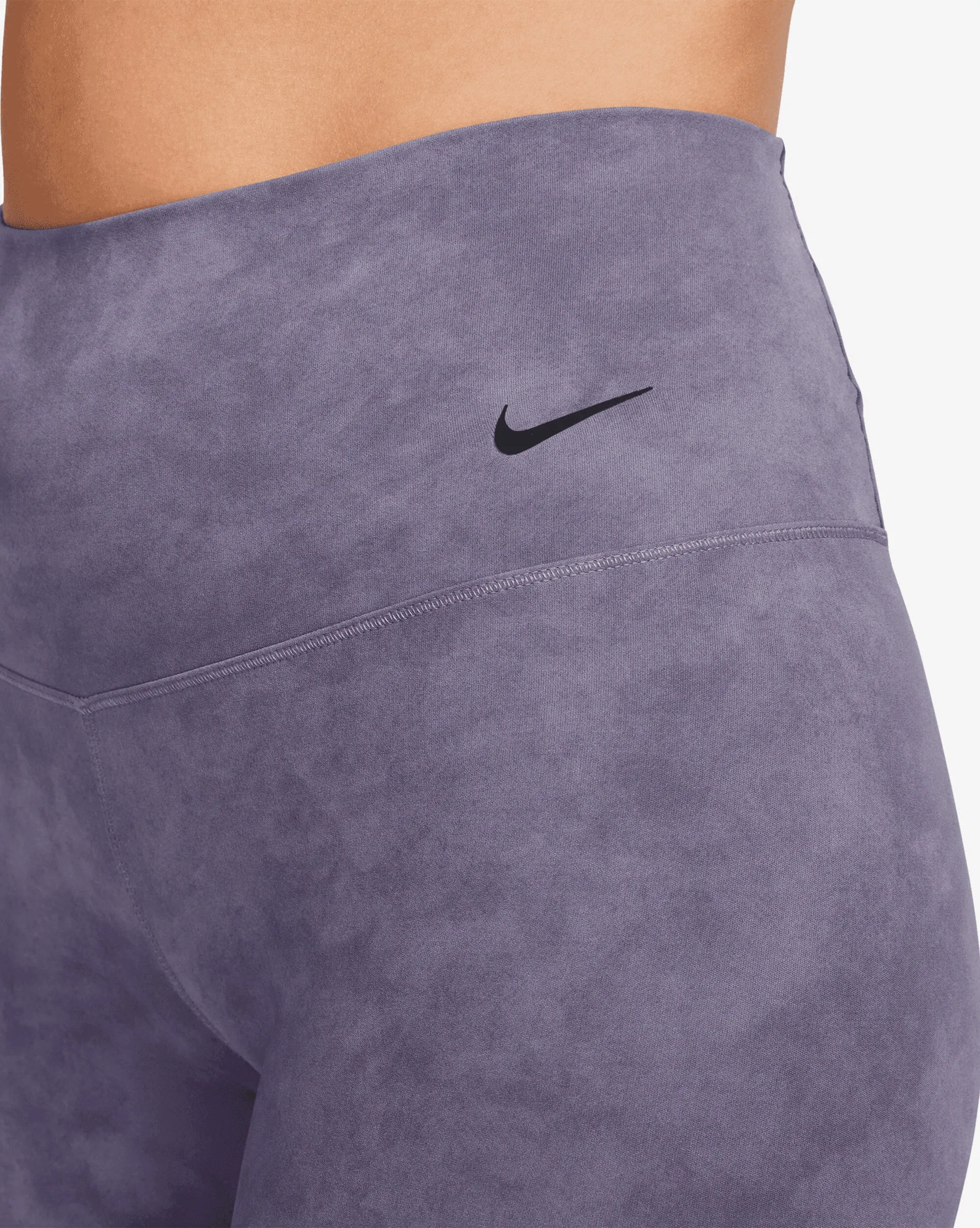 Nike Shorts da ciclista tie-dye 20 cm a vita alta Dri-FIT Viola Donna