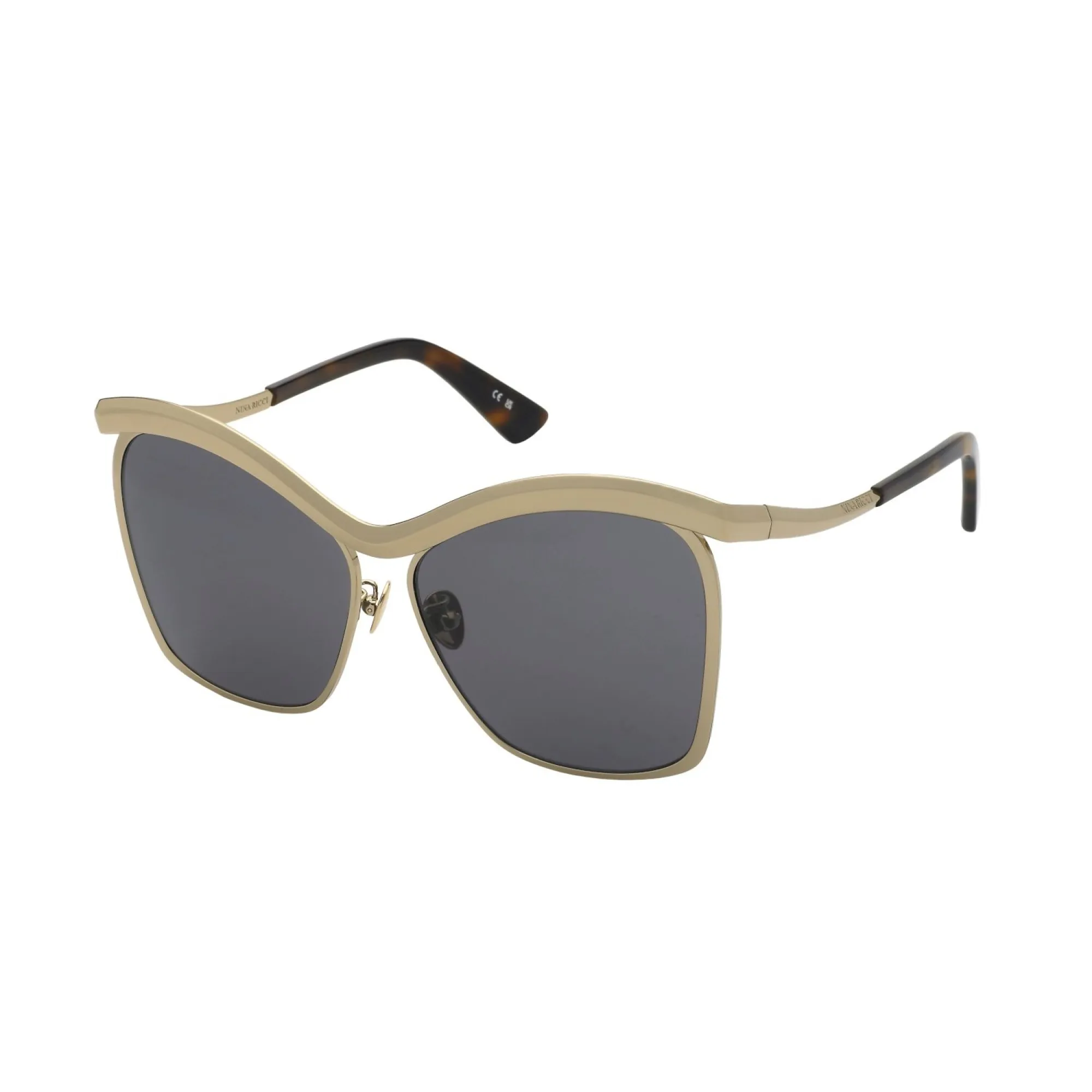   Nina Ricci SNR401 - 0300 Oro Rosa Lucido Totale | Occhiale Da Sole Donna 