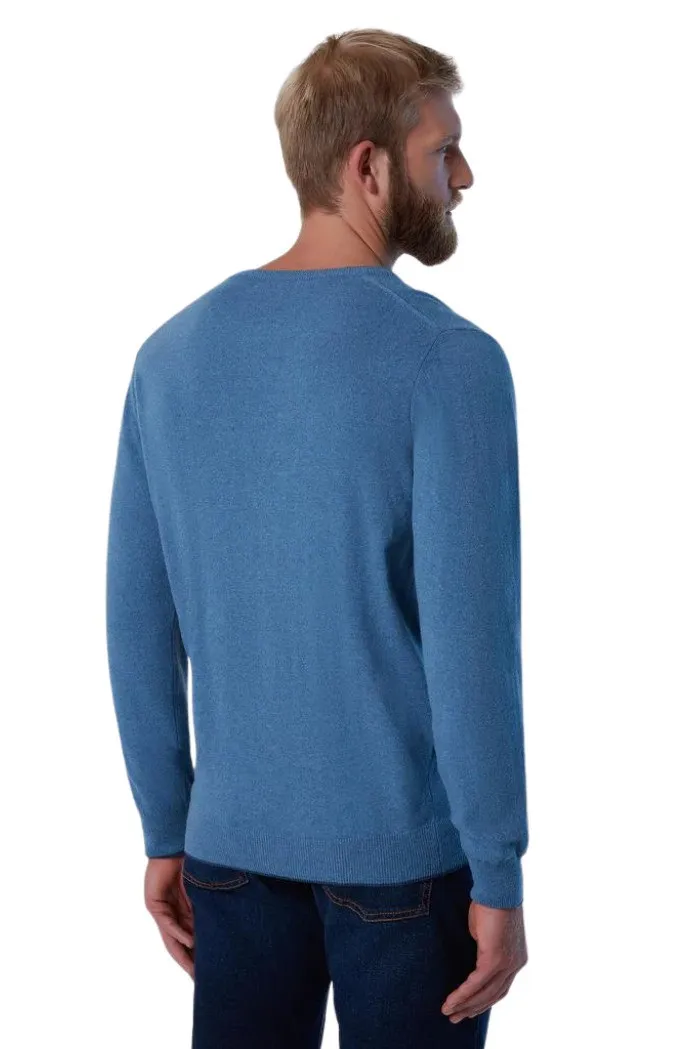 North Sails maglia girocollo in cashmere riciclato con logo ricamato 699859