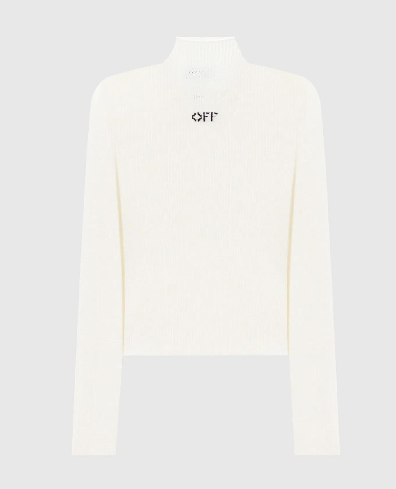 Off-White Golf bianco con motivo logo Off OWHF042F24KNI002