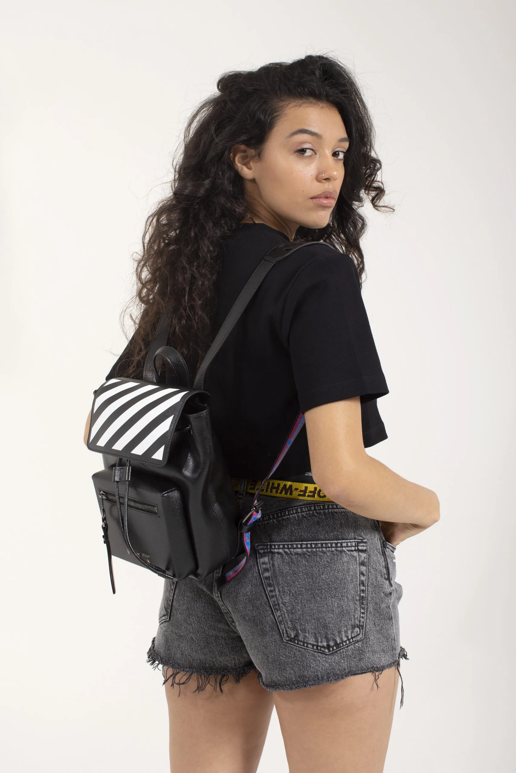 Off White Zaino In Pelle Con Stampa