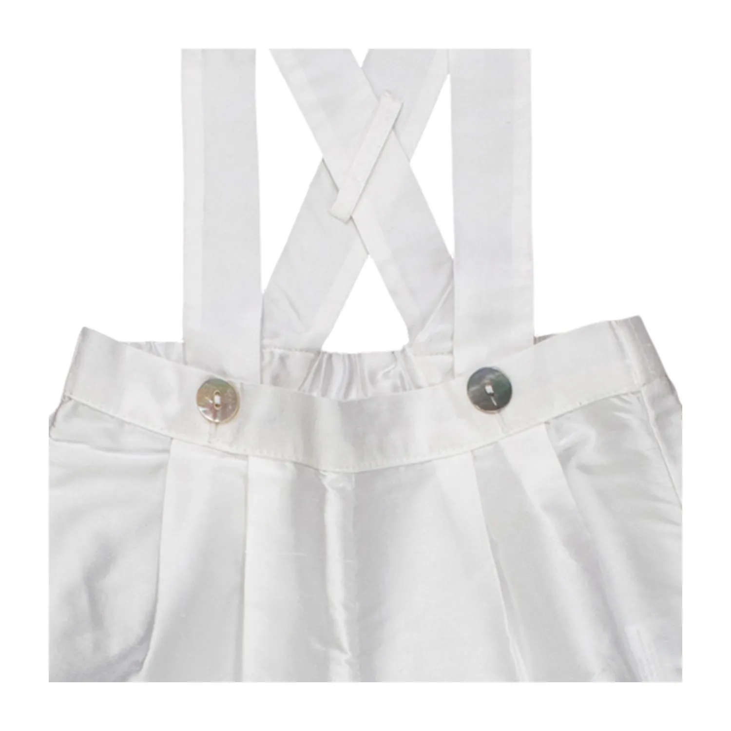 Pantalone In Seta Bianco Bimbo Bebè
