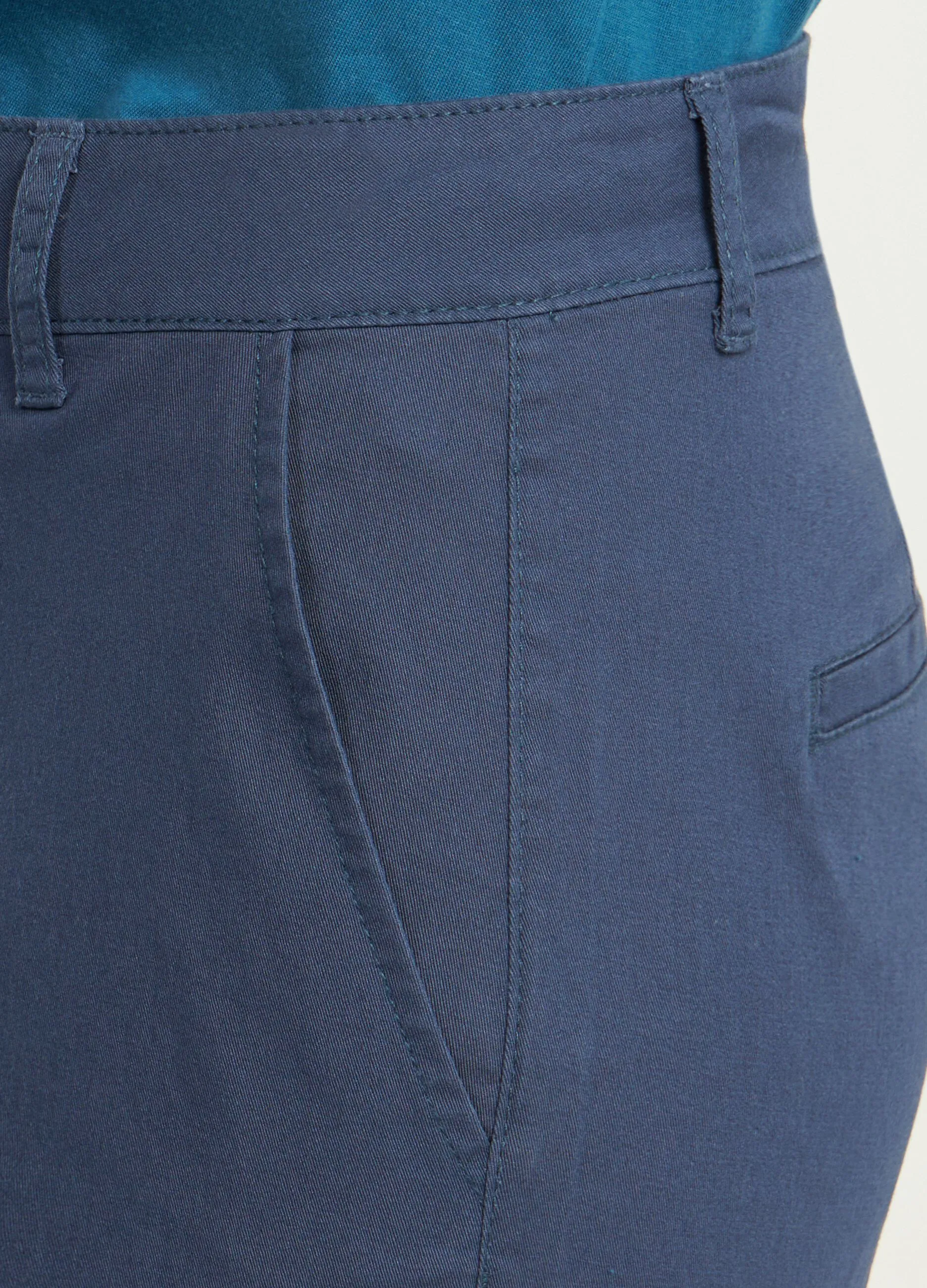 Pantaloni a palazzo in cotone elasticizzato donna