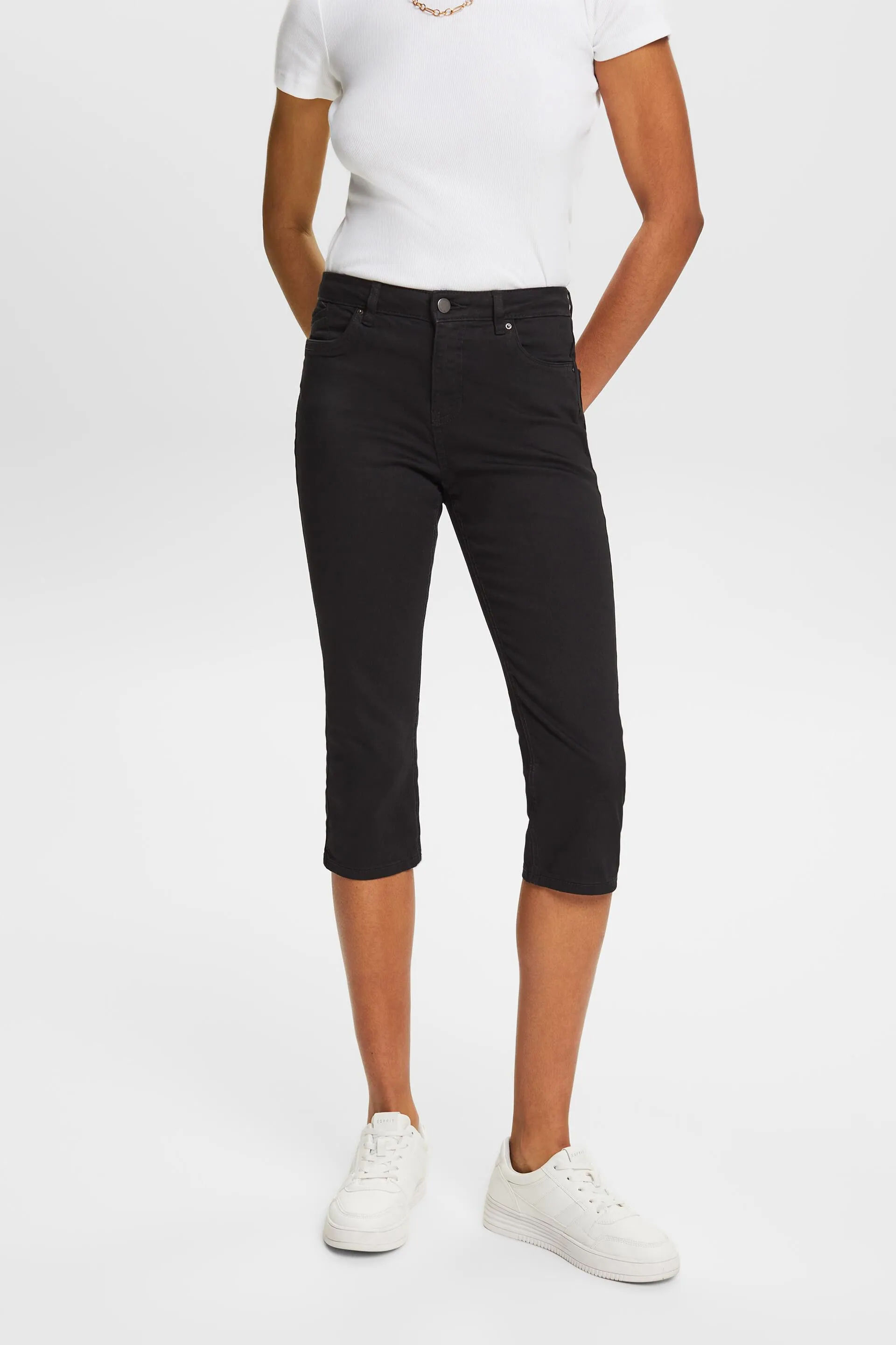 Pantaloni capri in cotone biologico
