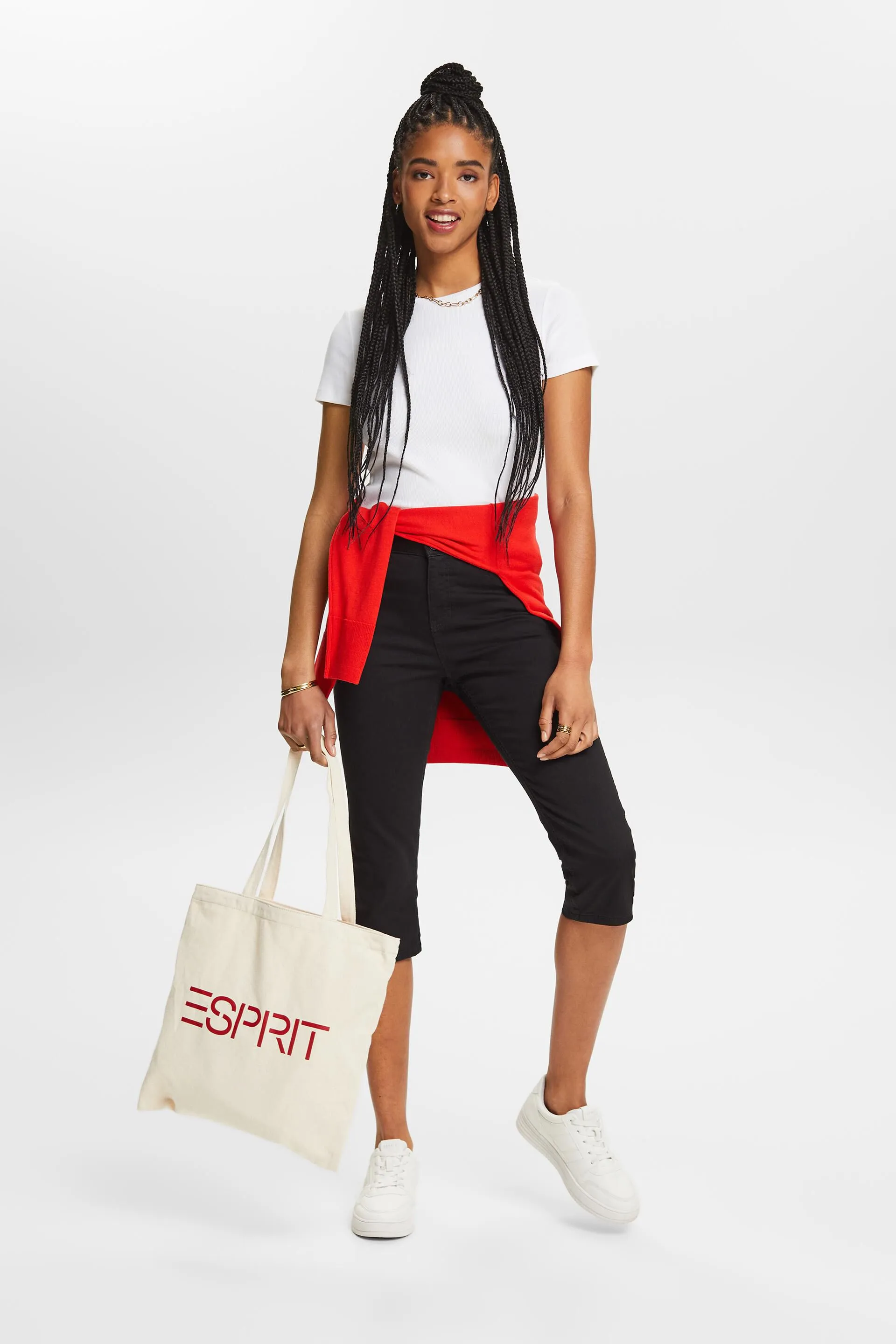 Pantaloni capri in cotone biologico