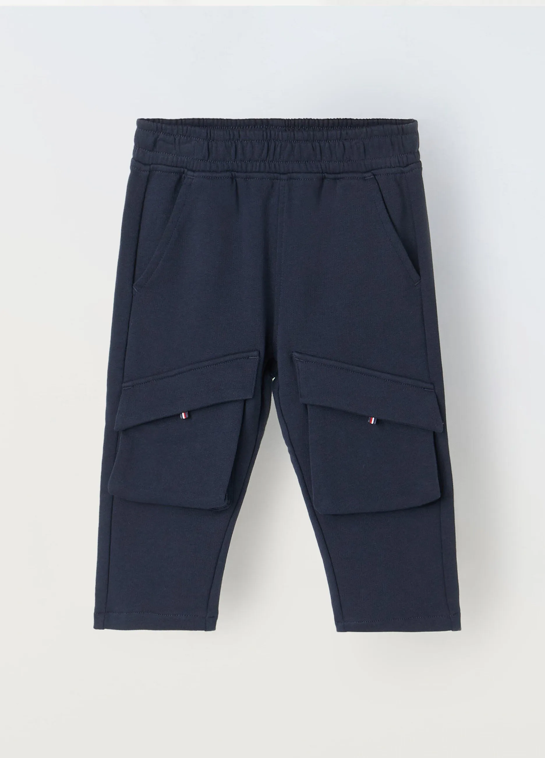 Pantaloni cargo in puro cotone neonato