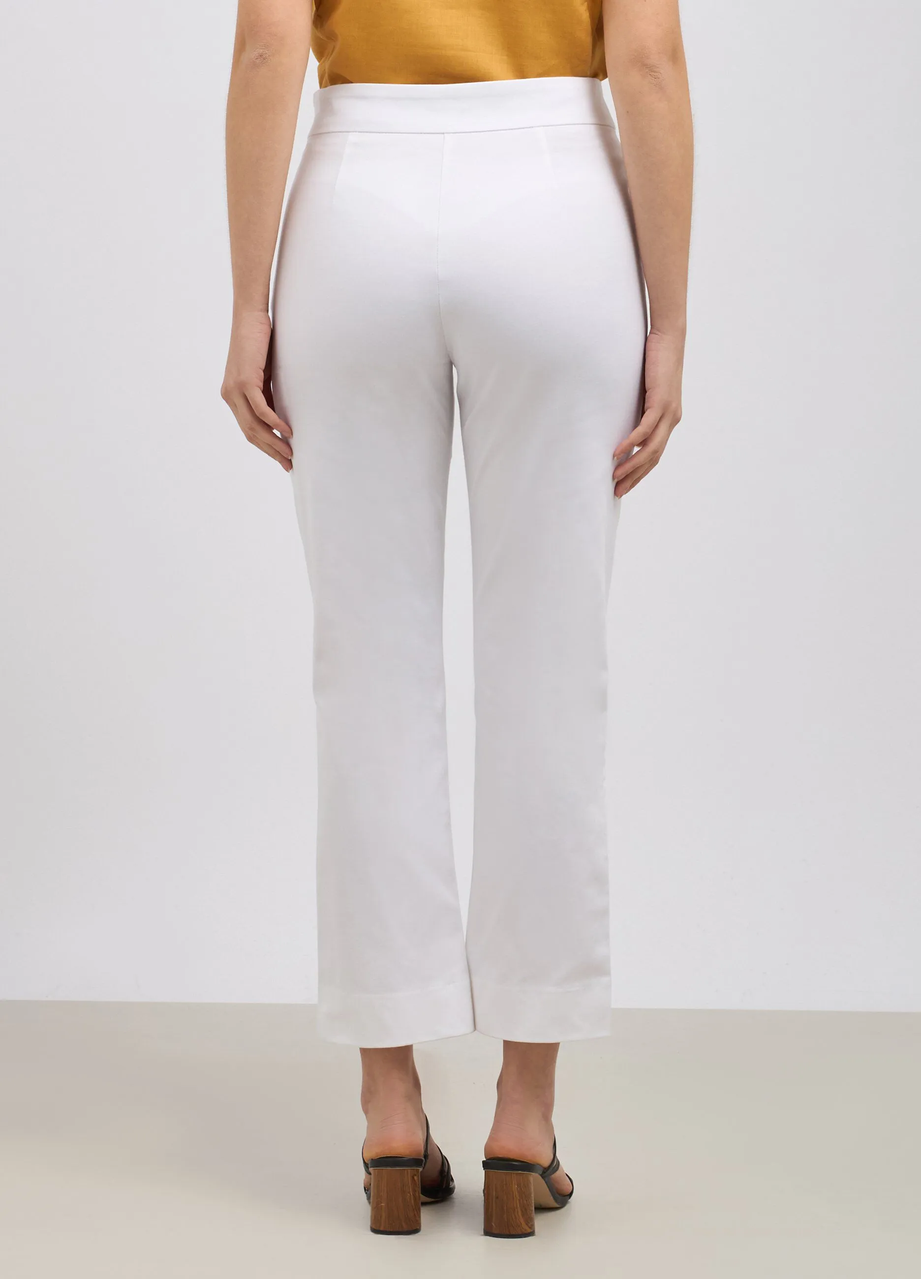 Pantaloni in cotone satin donna