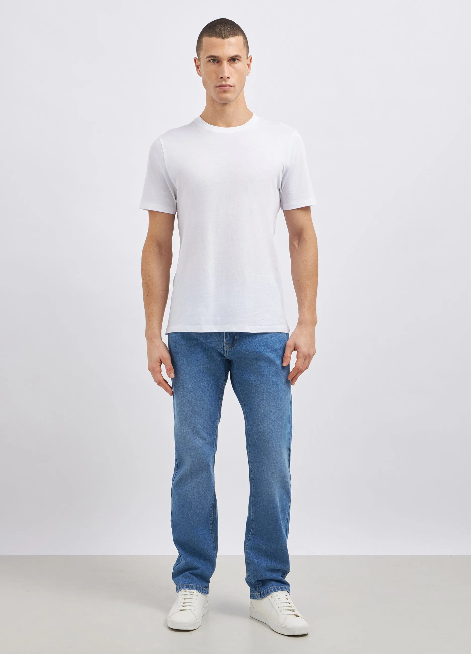 Pantaloni in denim di puro cotone uomo