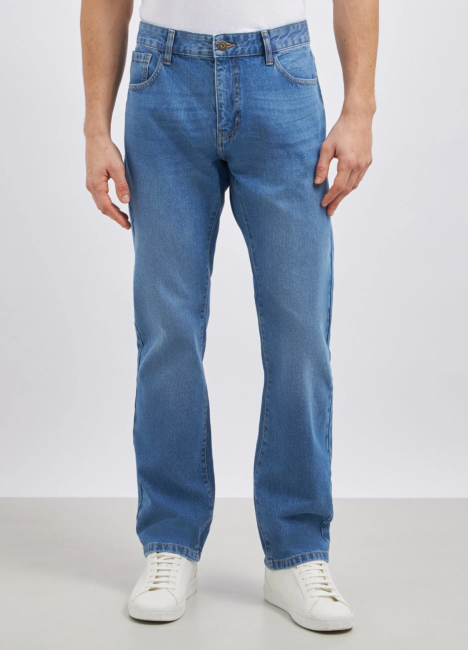 Pantaloni in denim di puro cotone uomo