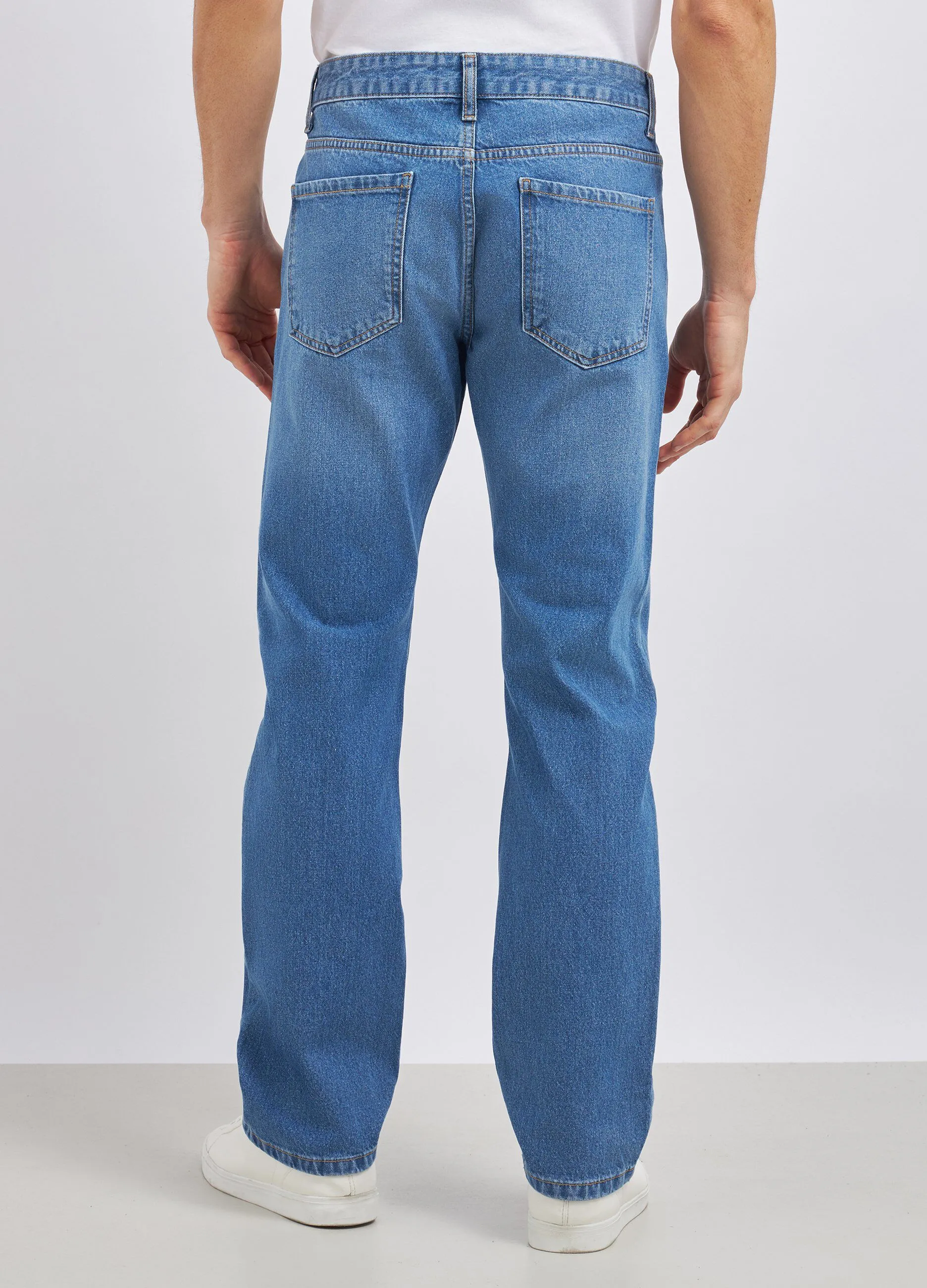 Pantaloni in denim di puro cotone uomo