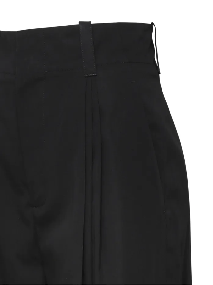 PANTALONI IN LANA GRAIN DE POUDRE COMPATTA