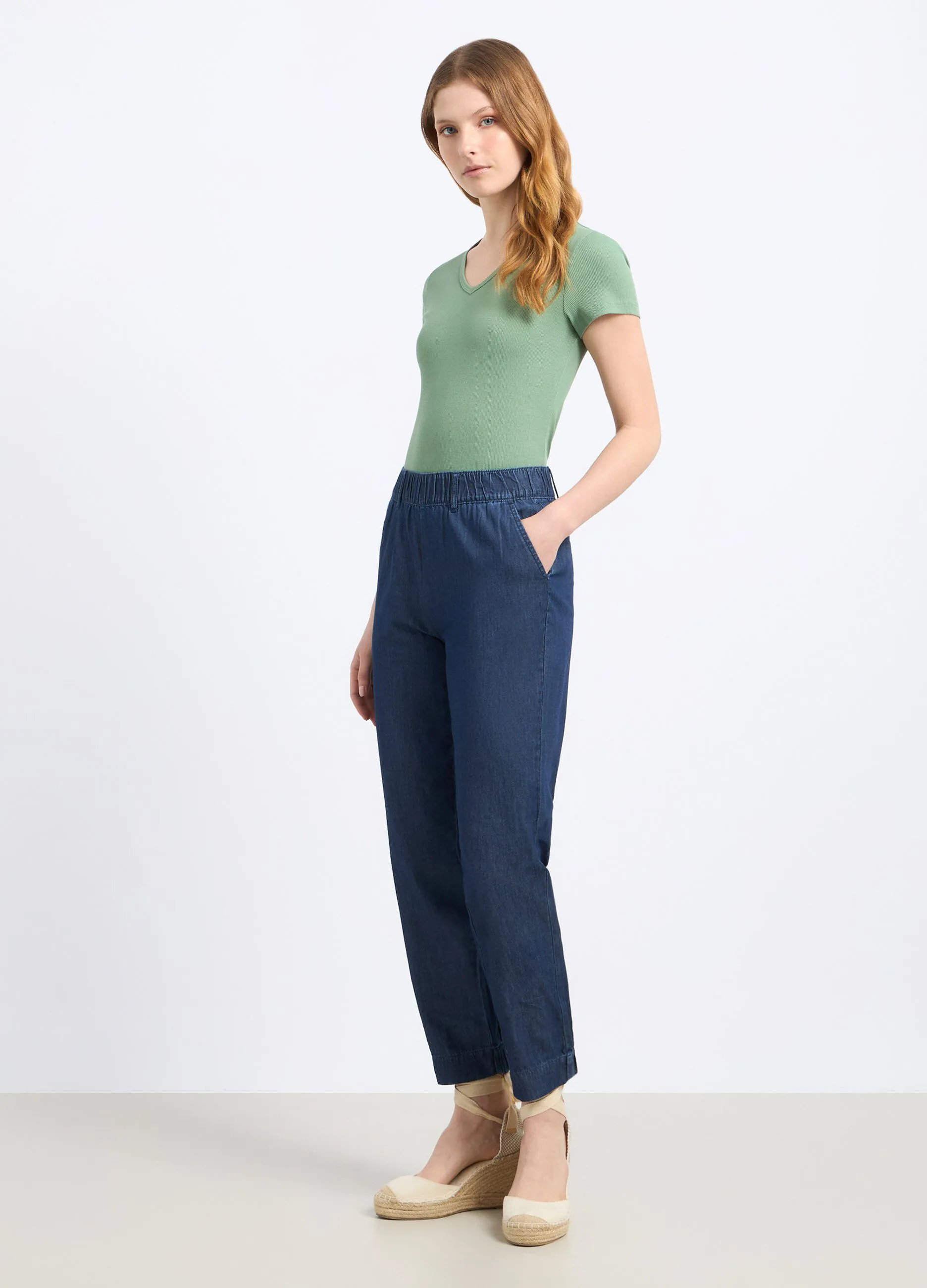 Pantaloni in puro cotone donna