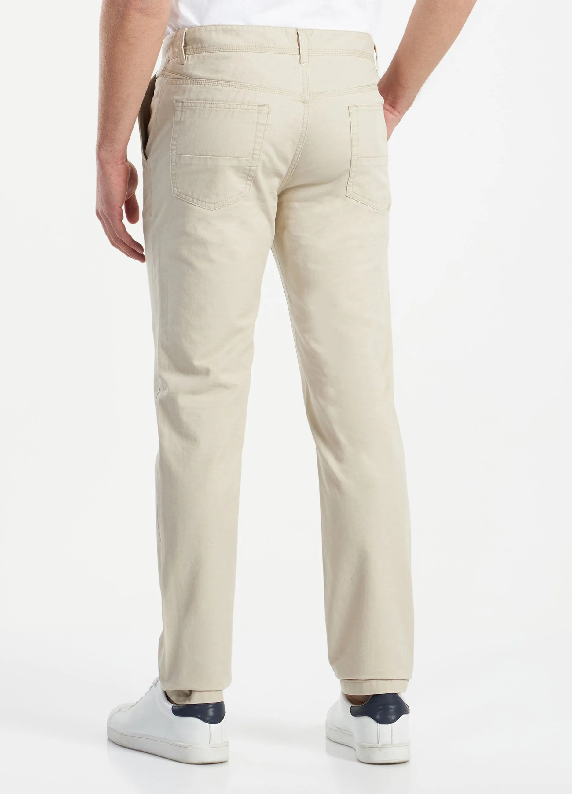Pantaloni in twill di puro cotone uomo