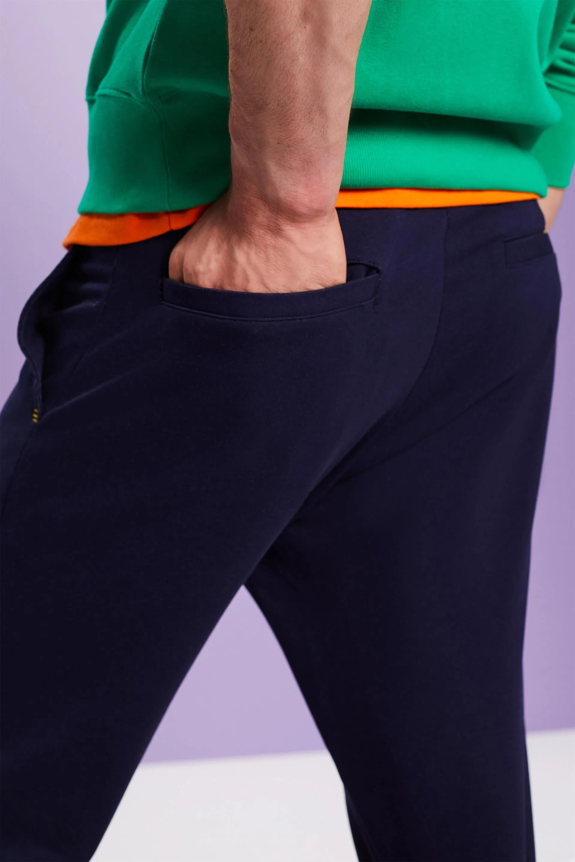 Pantaloni straight in misto cotone biologico