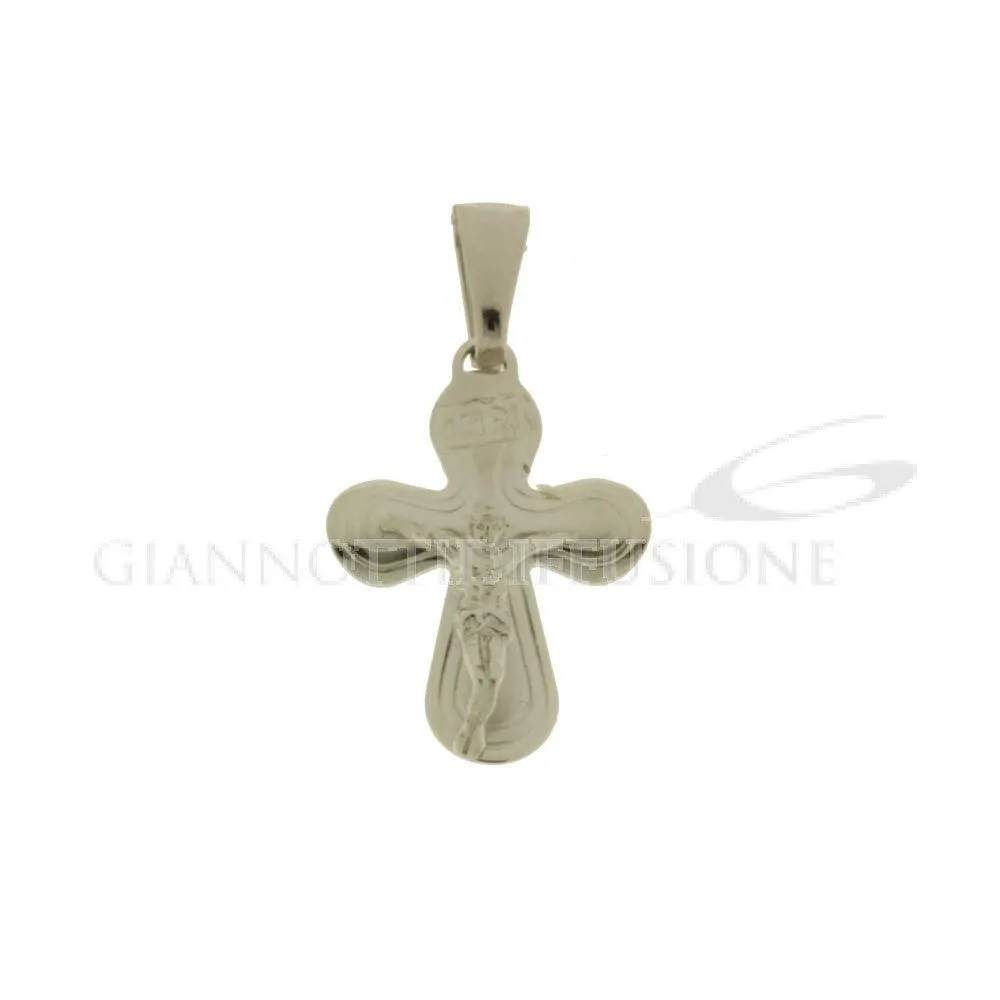 Pendente Croce Oro Bianco