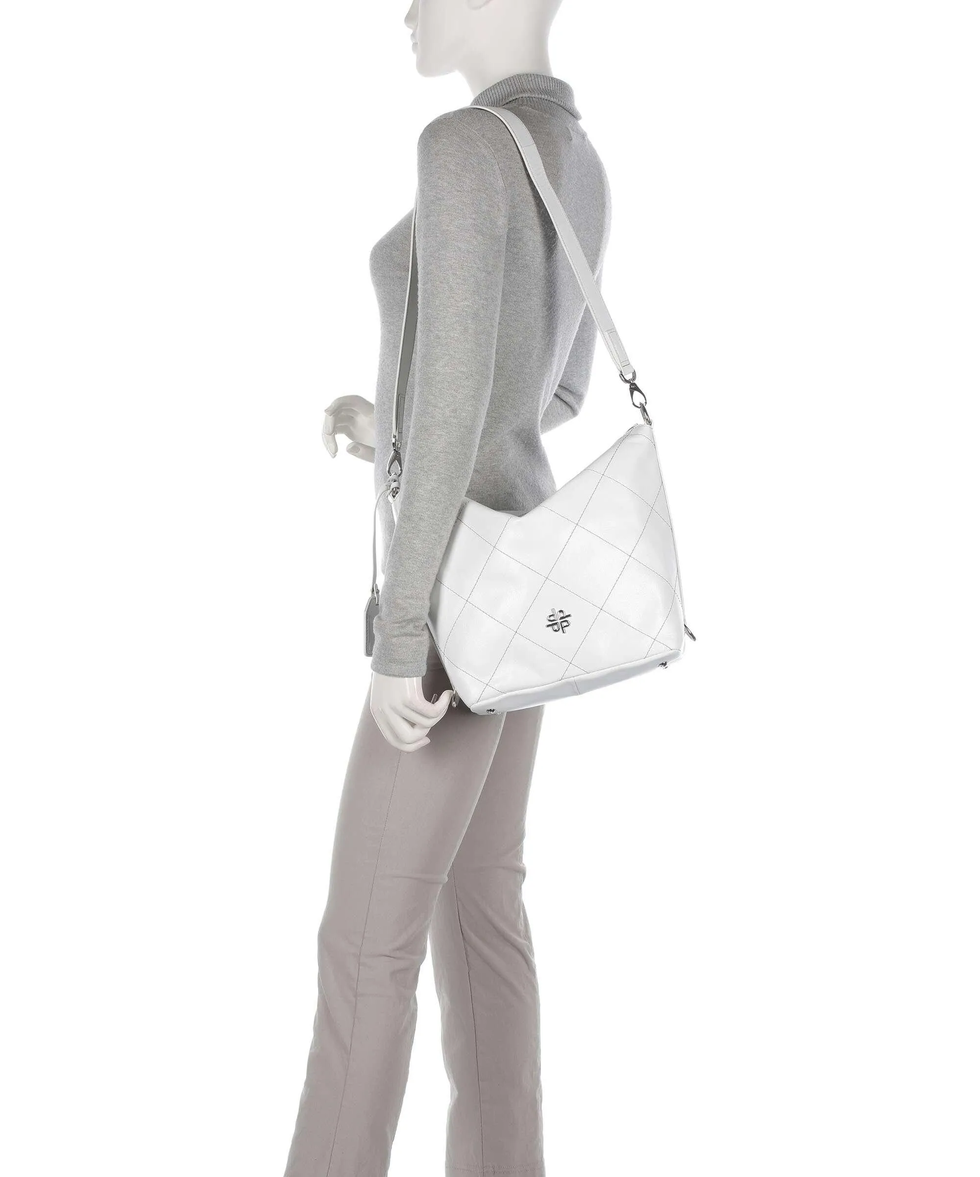  Picard Aurelie Borsa hobo morbida pelle bovina bianco  