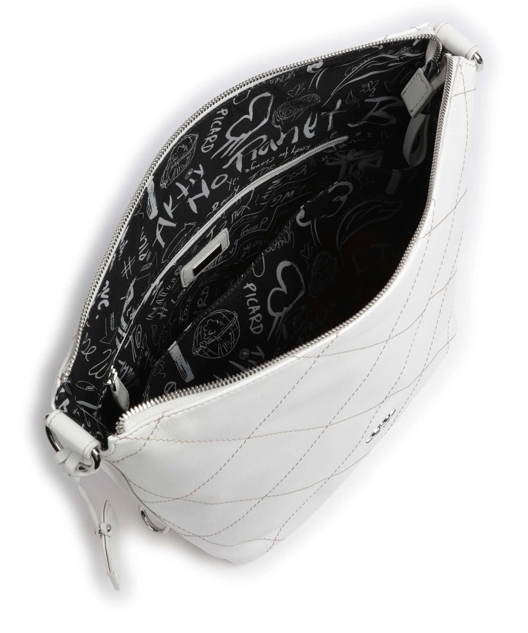  Picard Aurelie Borsa hobo morbida pelle bovina bianco  