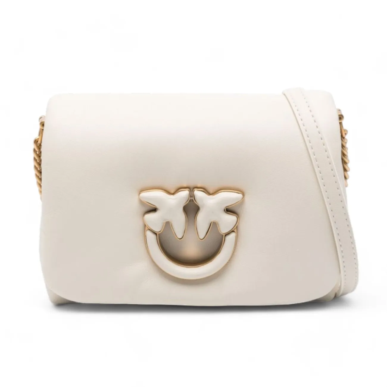 Pinko borsa puff baby love click bianco