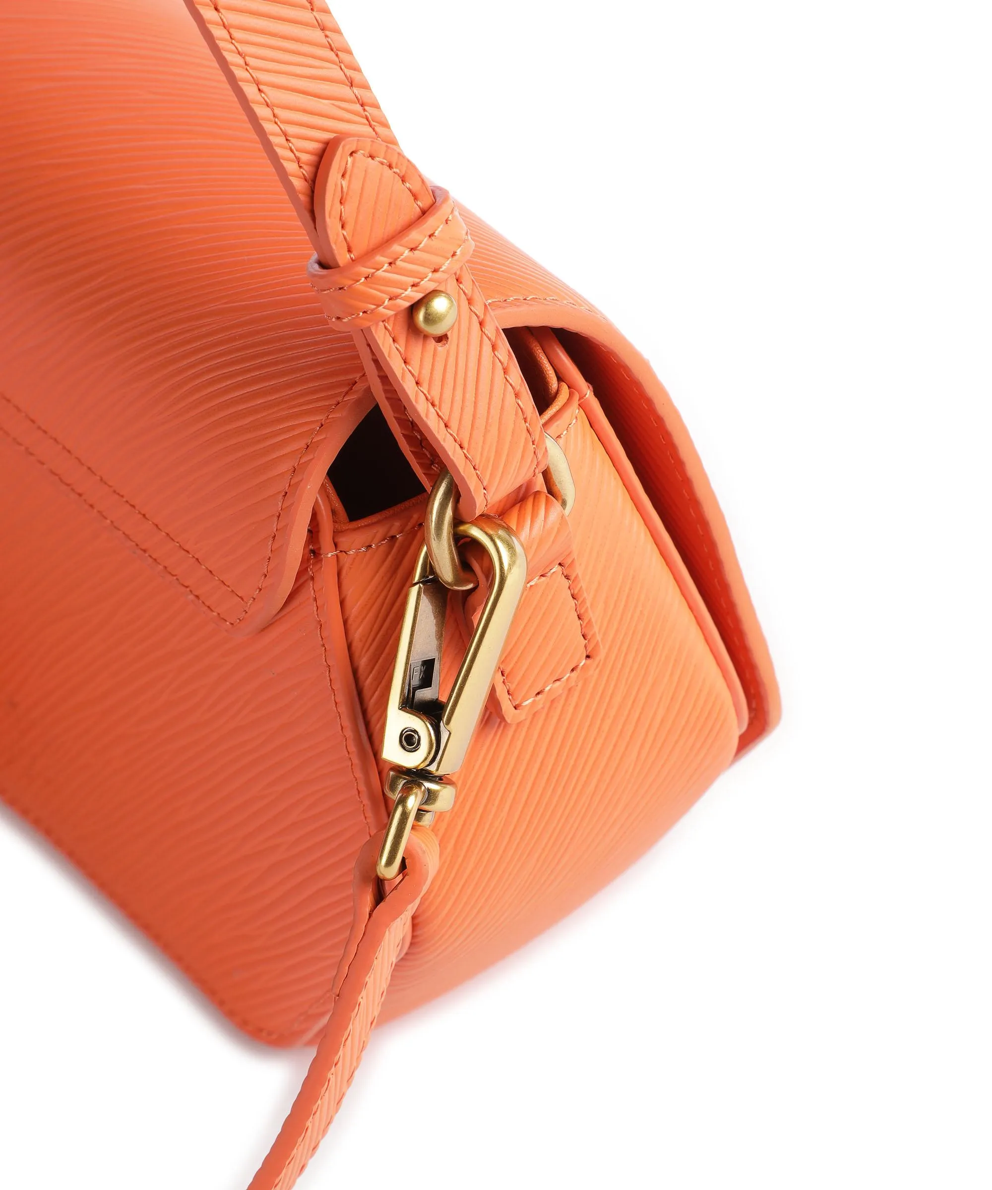  Pinko Love Click Mini Borsa a spalla pelle in rilievo arancio  