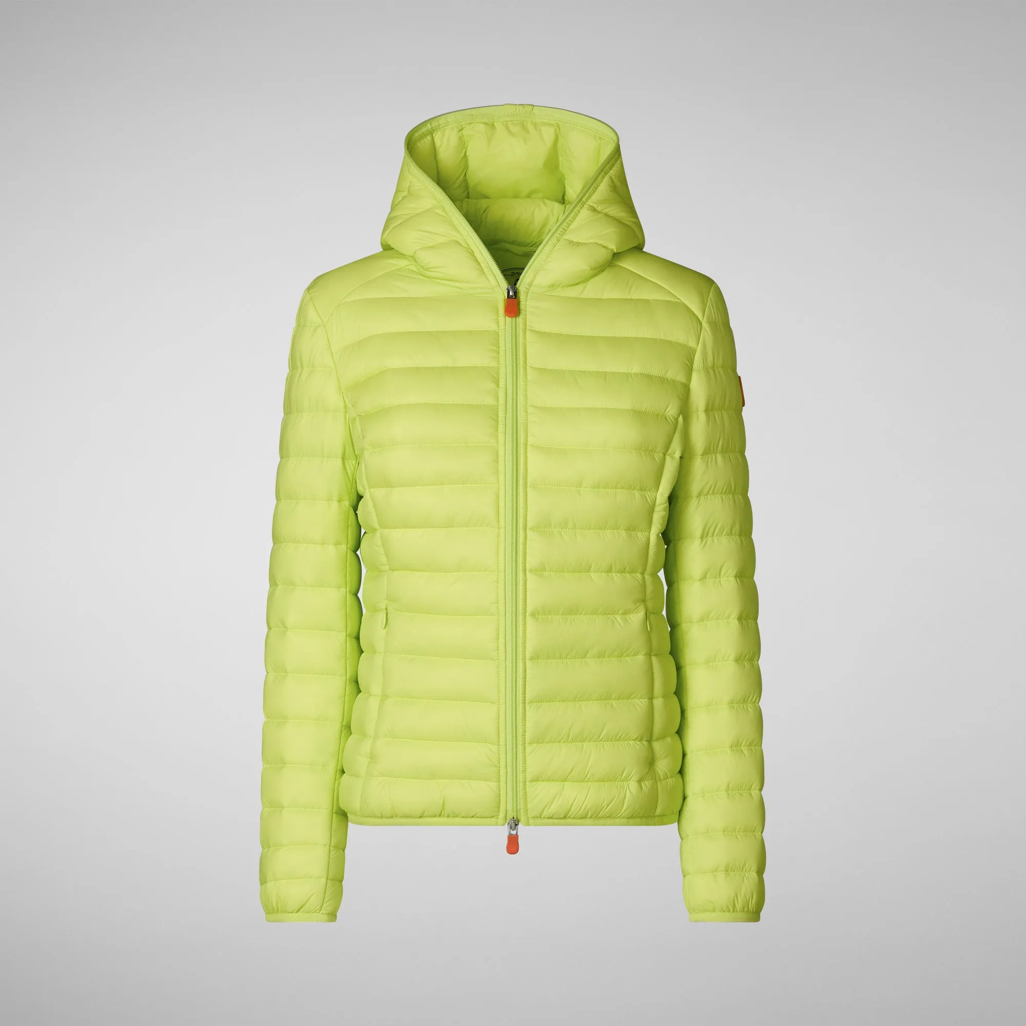 PIUMINO ANIMAL FREE CON CAPPUCCIO DONNA DAISY VERDE LIME