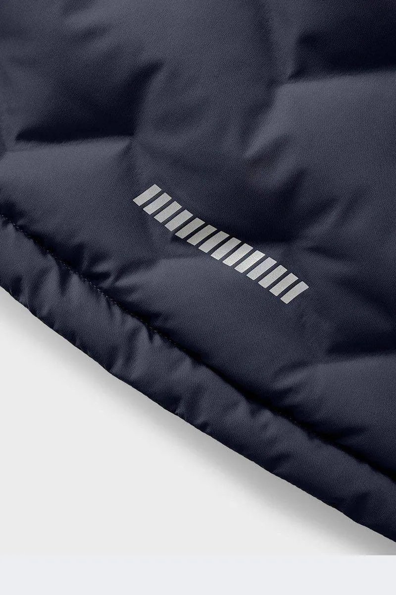 PIUMINO BLU NAVY CON CAPPUCCIO JUNIOR