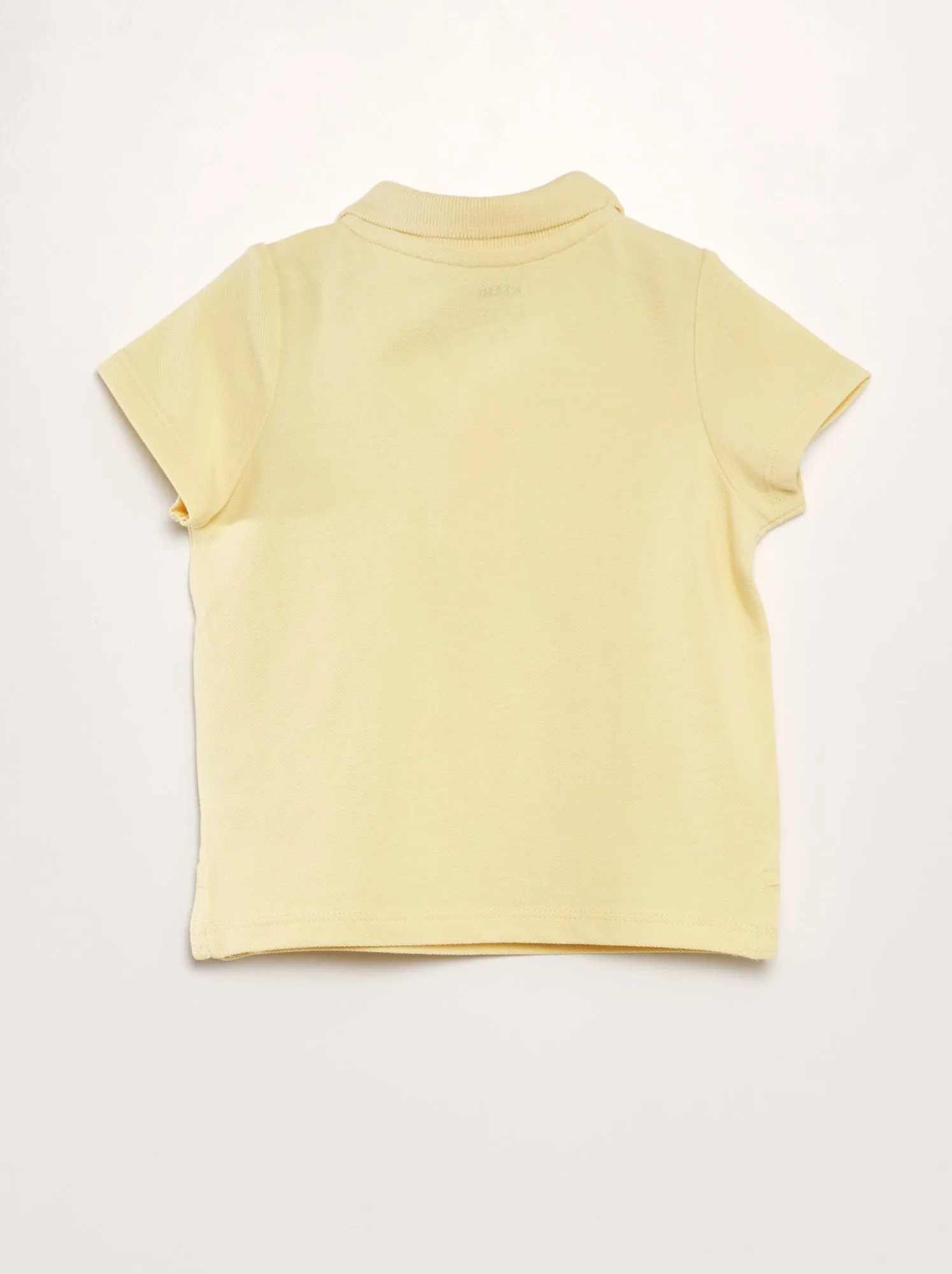 Polo in piqué di cotone 'palme' - GIALLO