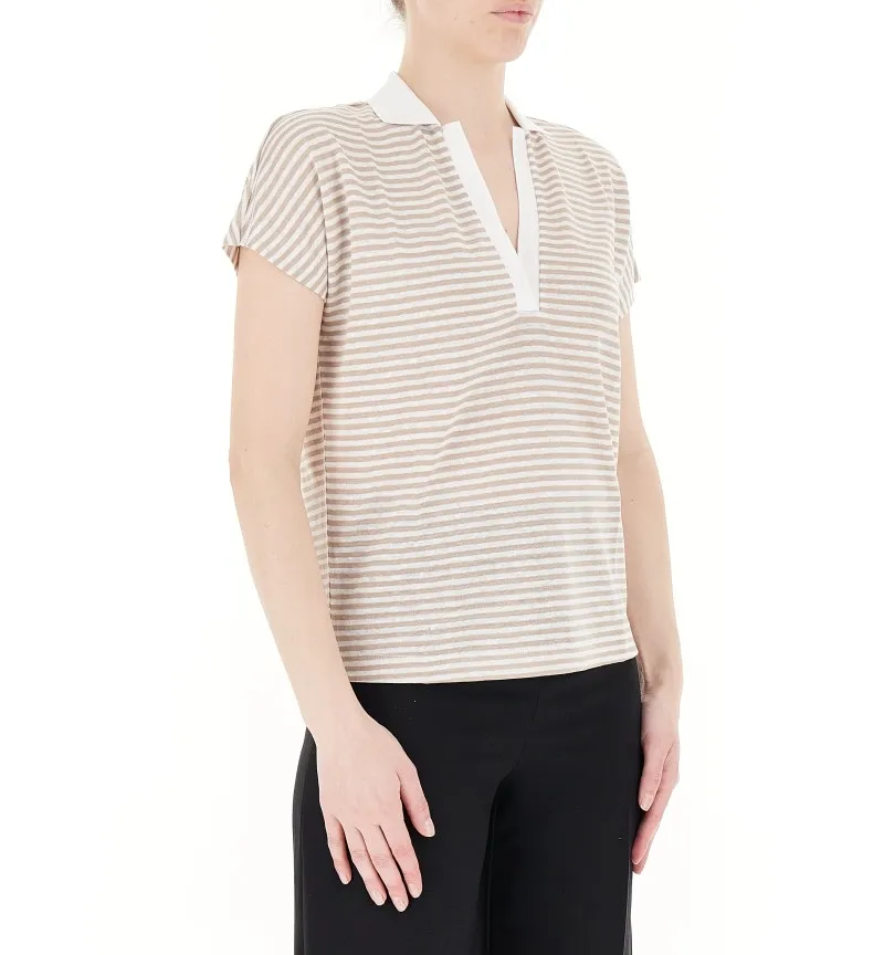 Polo misto lino