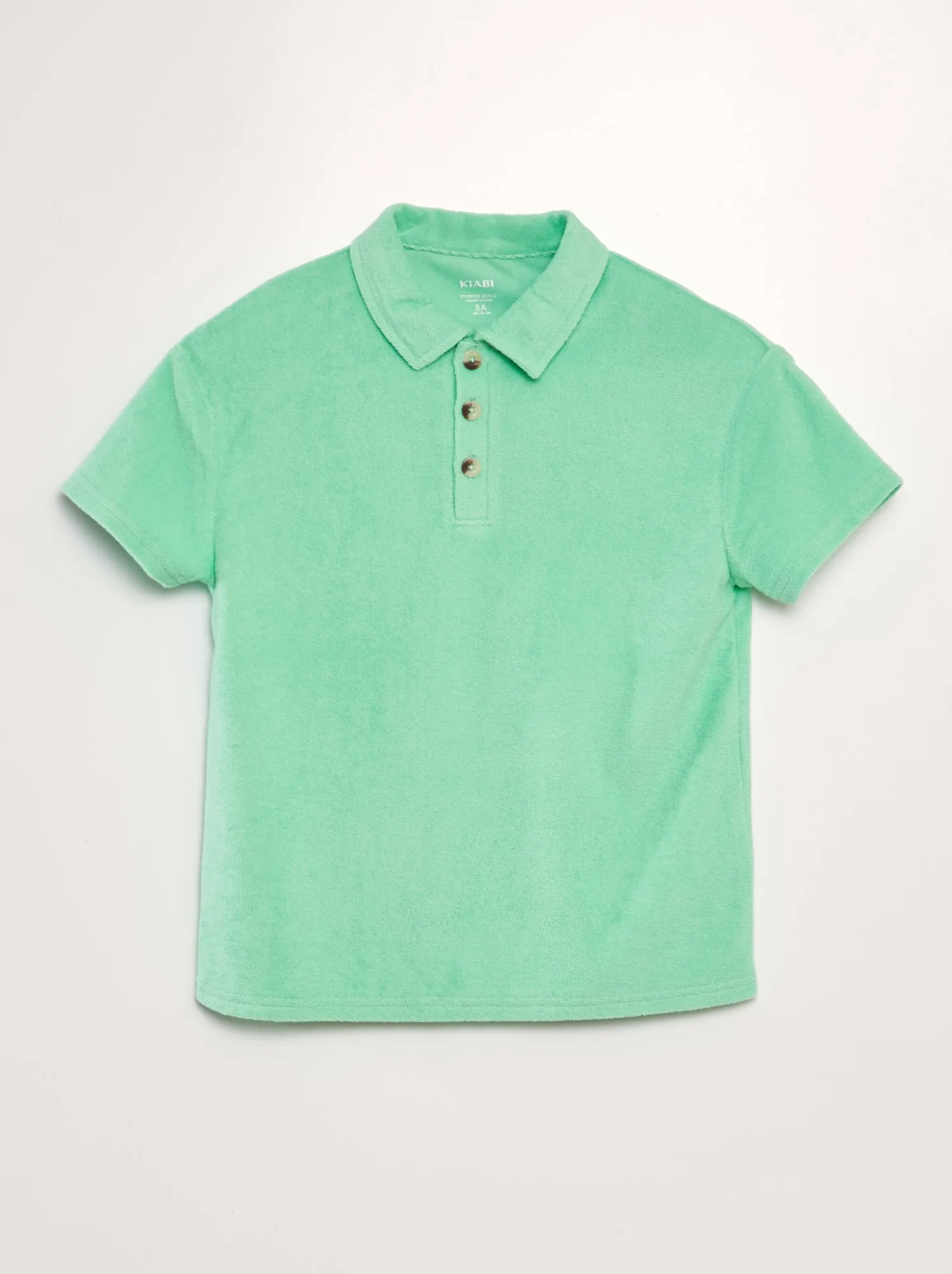 Polo tinta unita in spugna - VERDE