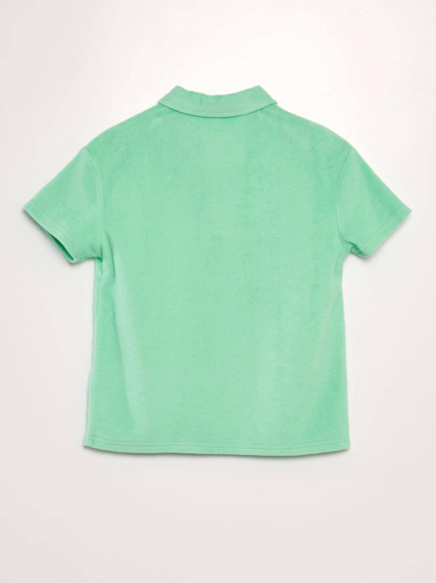 Polo tinta unita in spugna - VERDE