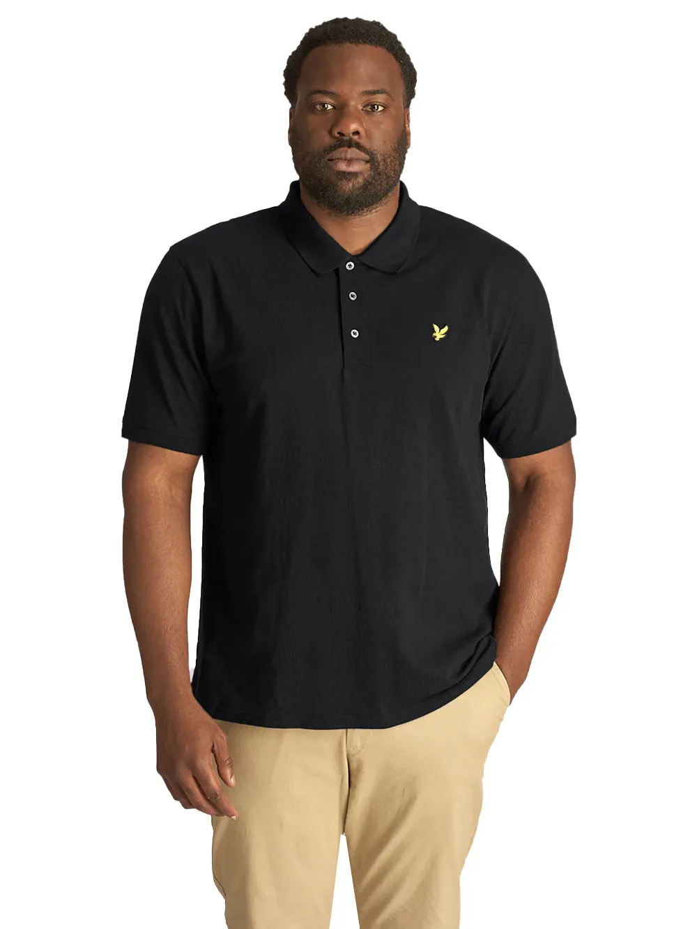 Polo Uomo tinta unita Plus Nero