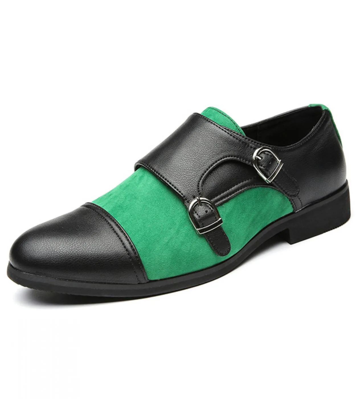 Primavera New Fashion Scarpe da uomo Fatte a mano Retro Double Monk Fibbia Mocassini Scarpe casual Uomo Mocassini per uomo in pe