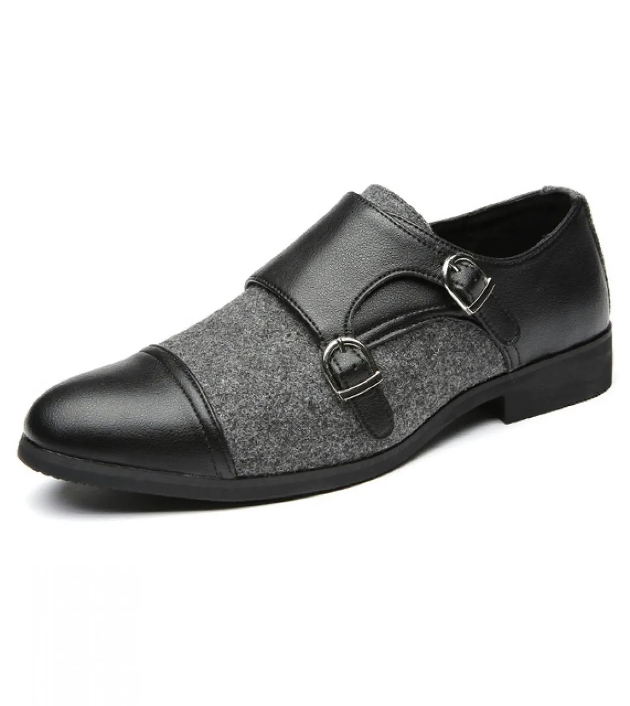 Primavera New Fashion Scarpe da uomo Fatte a mano Retro Double Monk Fibbia Mocassini Scarpe casual Uomo Mocassini per uomo in pe