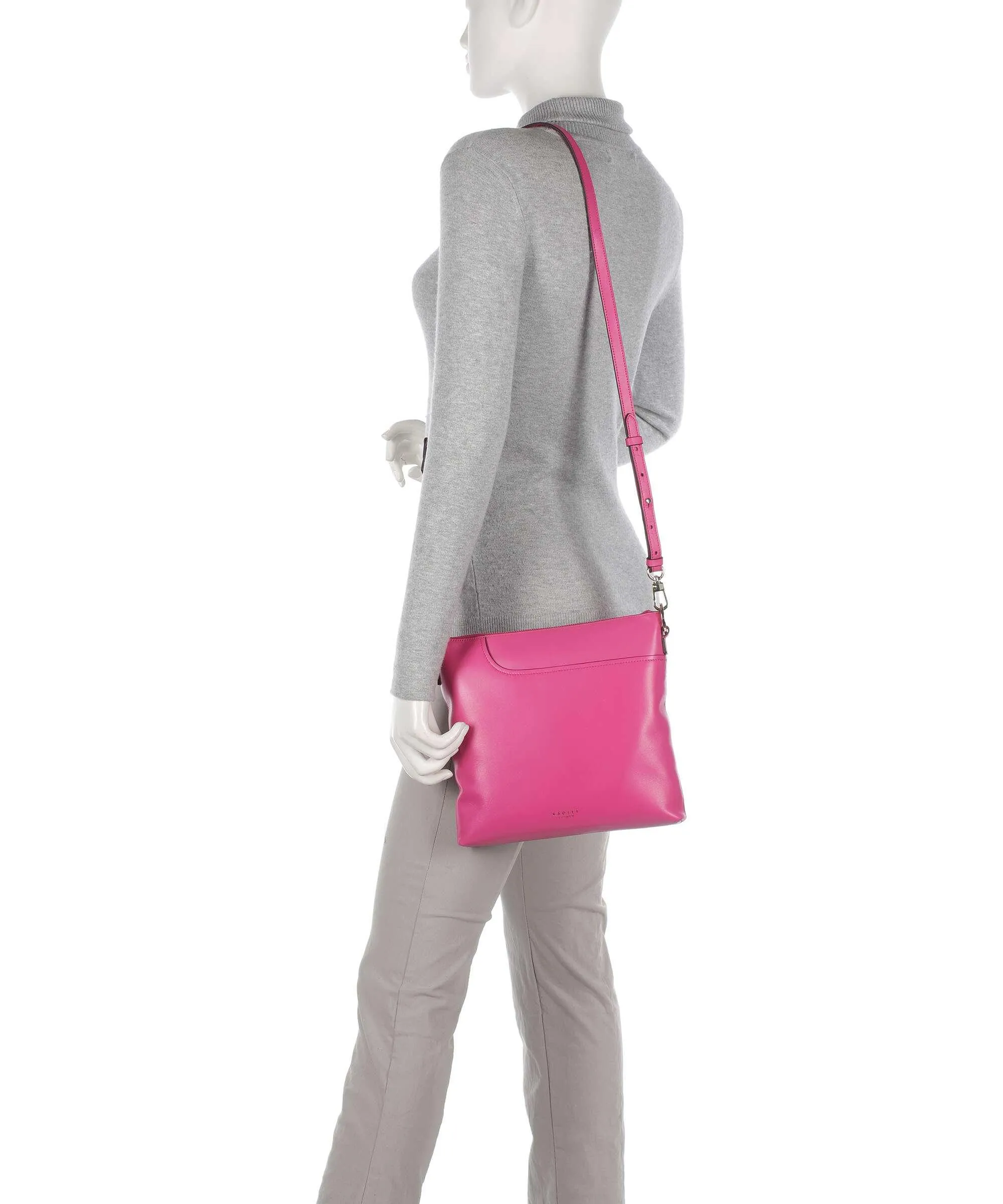  Radley London Pockets 2.0 Borsa a tracolla pelle a grana fine pink  