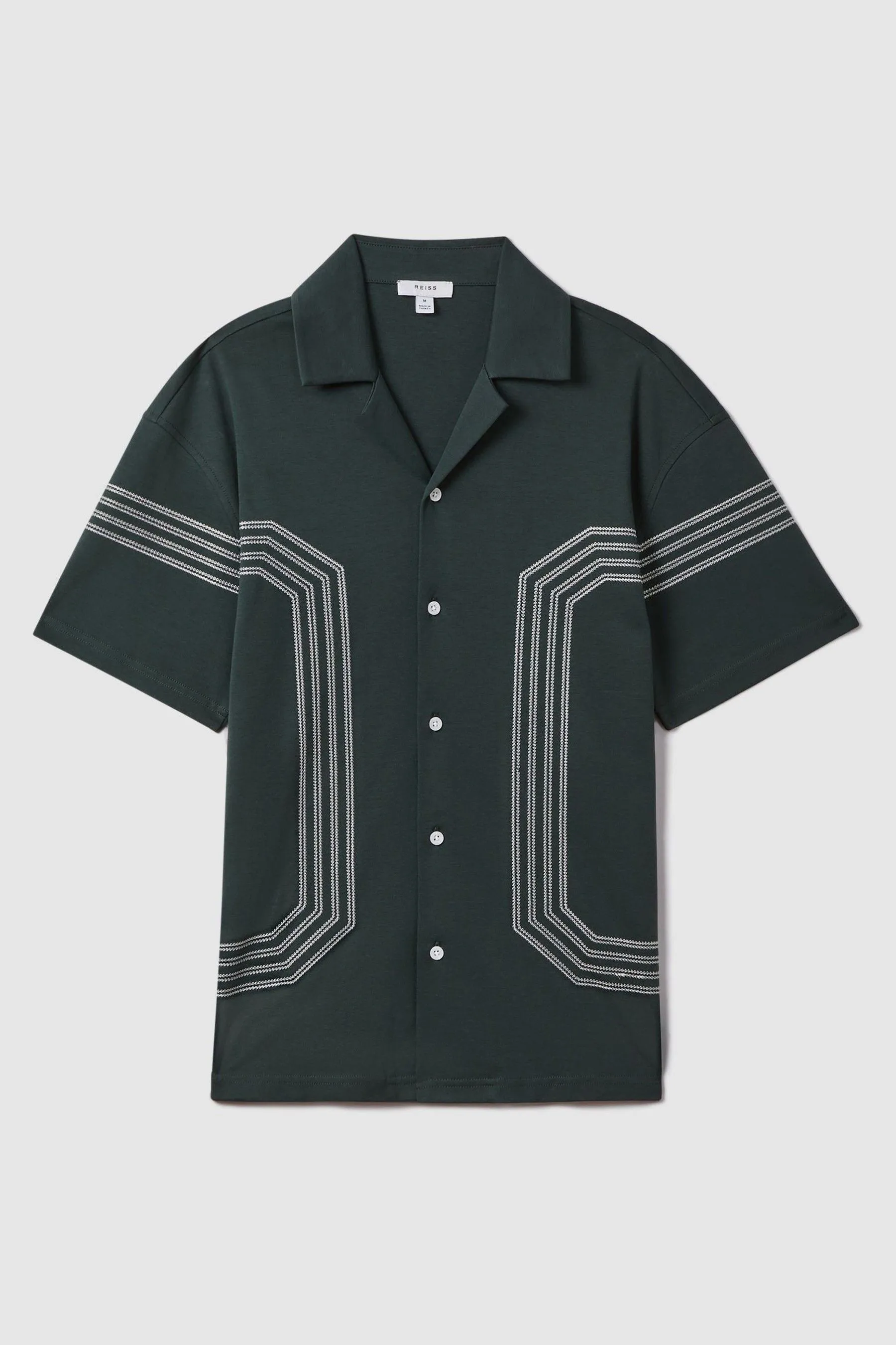 Reiss Arlington - Camicia in cotone mercerizzata ricamata    