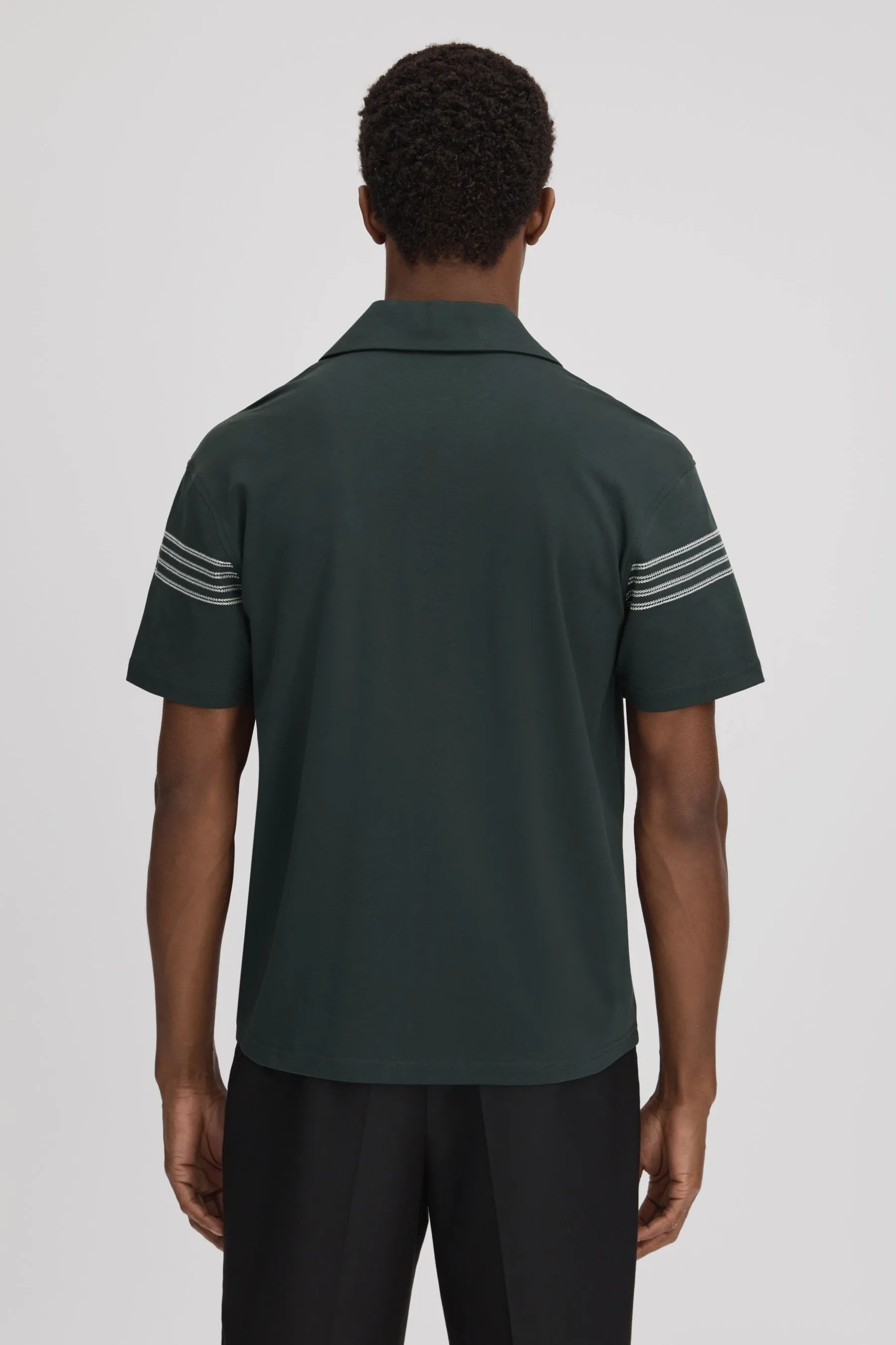 Reiss Arlington - Camicia in cotone mercerizzata ricamata    