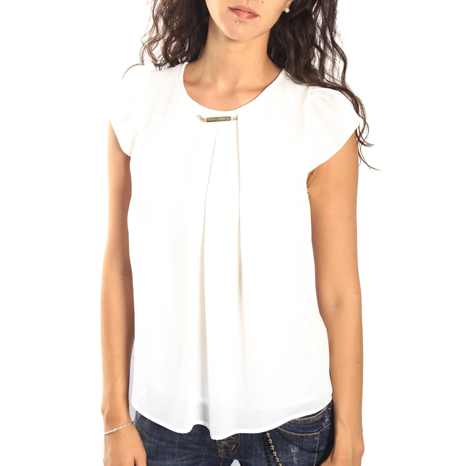 RINASCIMENTO Blusa / Top maniche corte BIANCO Art. CFC0069665003