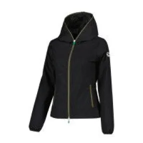 SAVE THE DUCK GIACCA CON CAPPUCCIO ZIP CONTRASTO STELLA DONNA