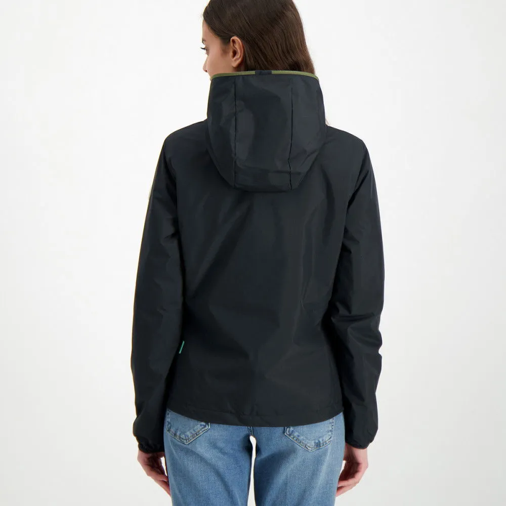 SAVE THE DUCK GIACCA CON CAPPUCCIO ZIP CONTRASTO STELLA DONNA
