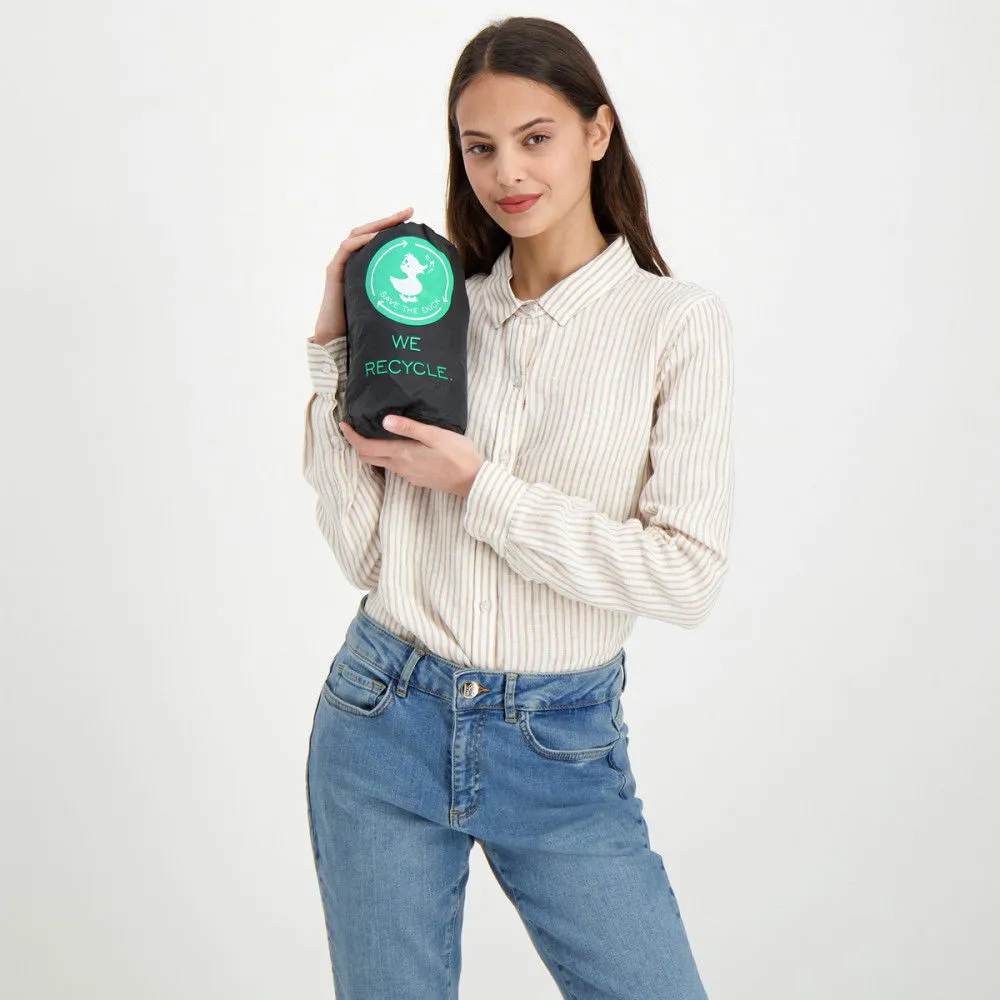 SAVE THE DUCK GIACCA CON CAPPUCCIO ZIP CONTRASTO STELLA DONNA