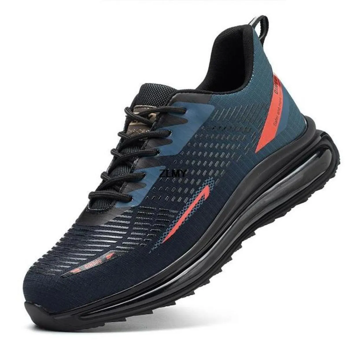 Scarpe antinfortunistiche con cuscino d'aria Scarpe da ginnastica con punta in acciaio da uomo Stivali antinfortunistici anti-pu