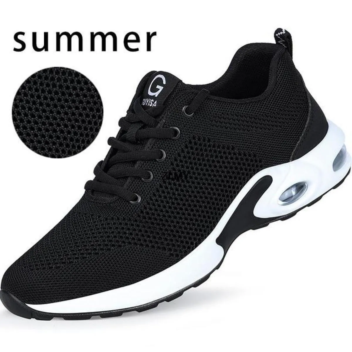 Scarpe antinfortunistiche con cuscino d'aria Scarpe da ginnastica con punta in acciaio da uomo Stivali antinfortunistici anti-pu