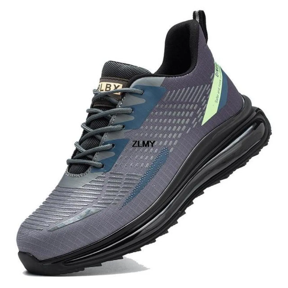 Scarpe antinfortunistiche con cuscino d'aria Scarpe da ginnastica con punta in acciaio da uomo Stivali antinfortunistici anti-pu