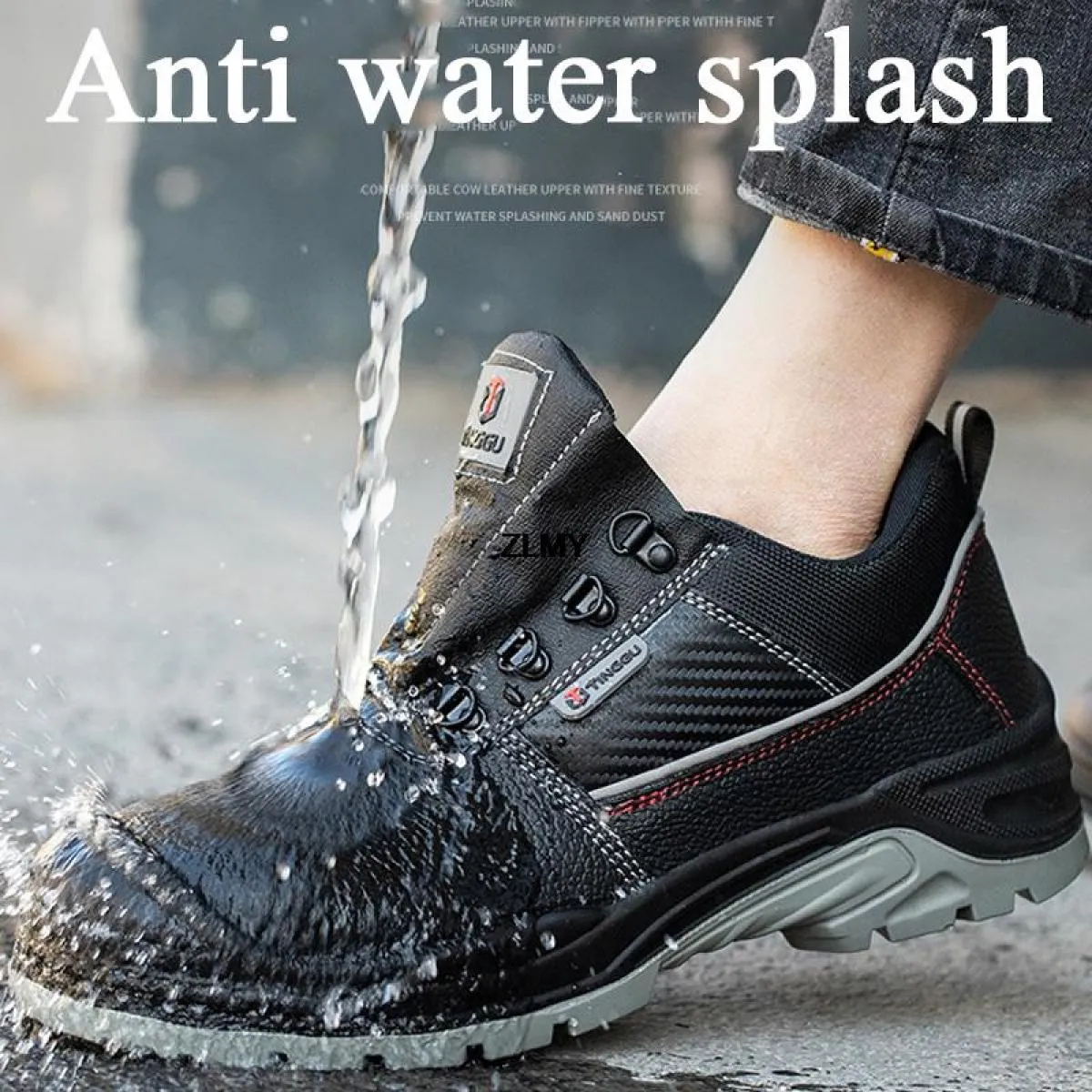 Scarpe antinfortunistiche da uomo in pelle crosta Scarpe da lavoro antistatiche con punta in acciaio Stivali antinfortunistici d