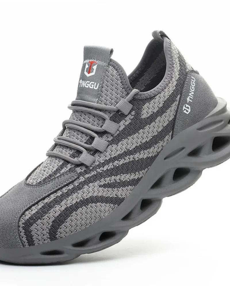 Scarpe antinfortunistiche da uomo traspiranti Stivali da lavoro antiscivolo con punta in acciaio Scarpe indistruttibili Sneakers