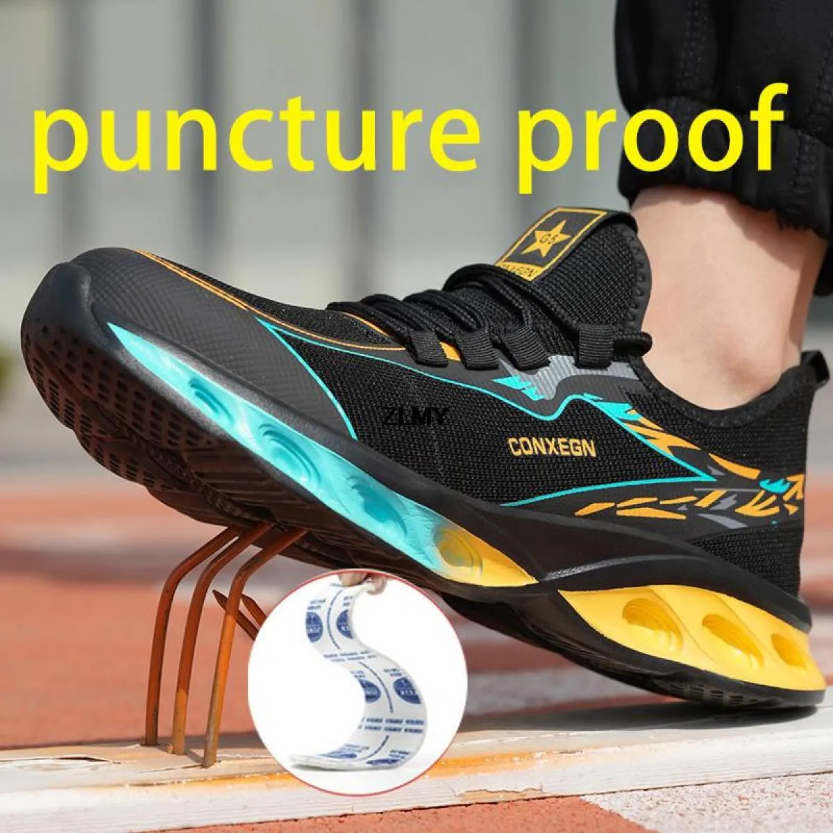 Scarpe antinfortunistiche estive Scarpe da ginnastica con punta in acciaio Scarpe da lavoro antinfortunistiche antiforatura Scar