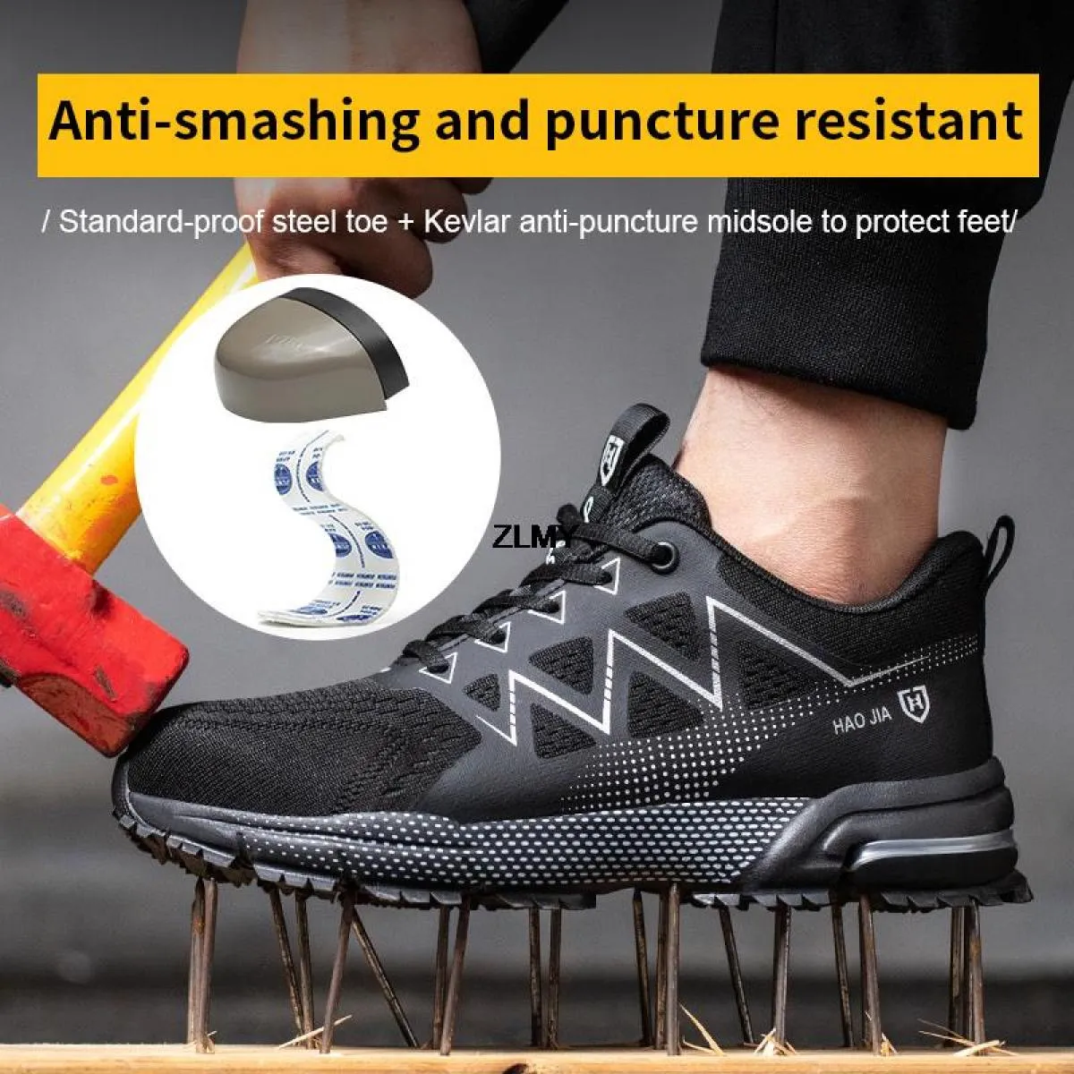 Scarpe antinfortunistiche moda uomo Stivali da lavoro con punta in acciaio Stivali con punta in acciaio Stivali da lavoro da cos
